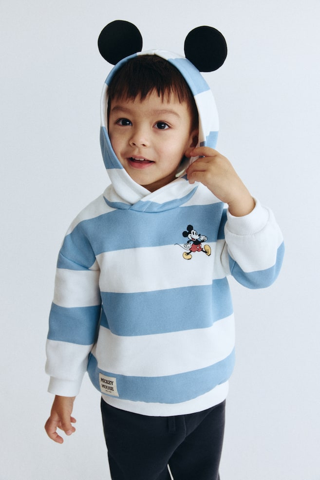 2-Piece Hoodie and Joggers Set - Light blue/Mickey Mouse/Navy blue/Snoopy - 2