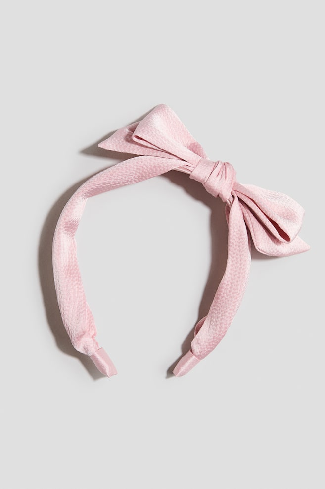 Bow-Detail Hairband - Light pink - 1