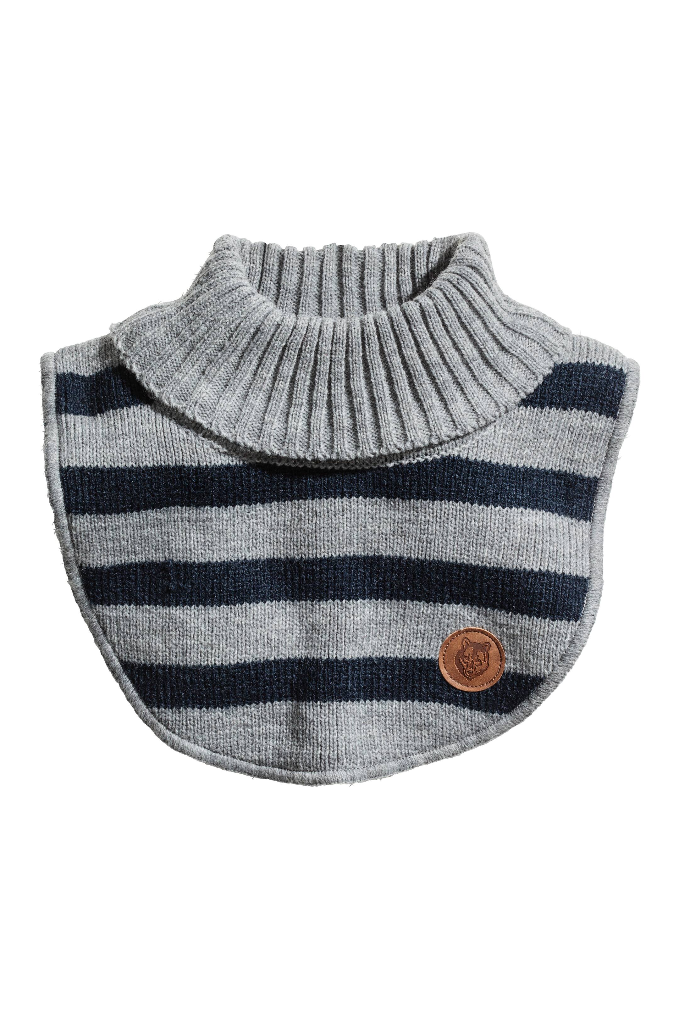 View larger image: Knitted polo-neck collar - Grey/Striped - Kids | H&M GB 1