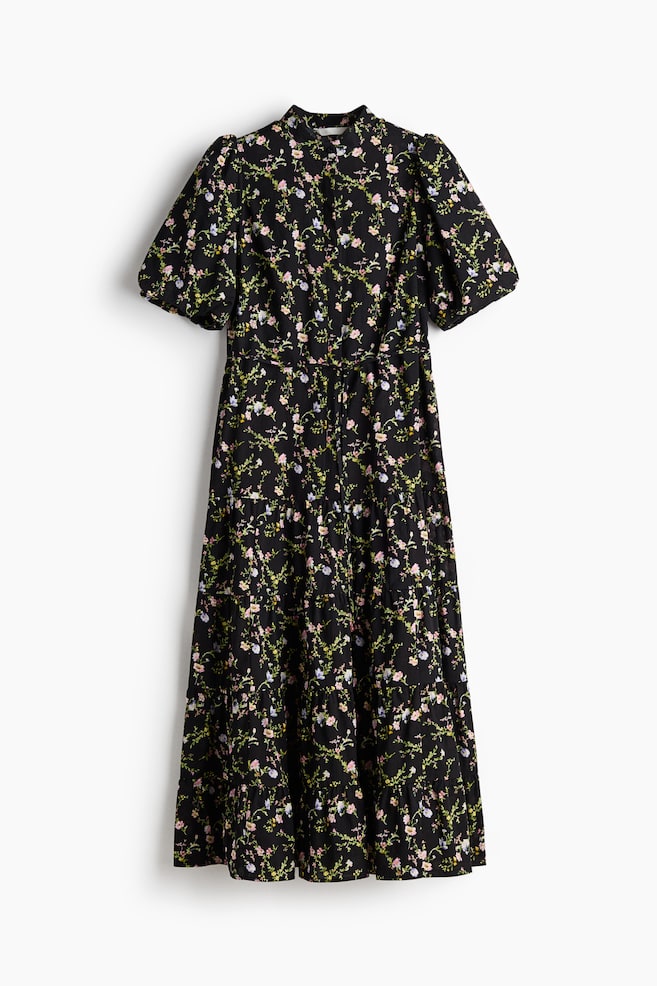 Robe longue en coton - Noir/fleuri/Vert/fleuri/Bleu/motif cachemire/Blanc/motif/Blanc/fleuri - 1