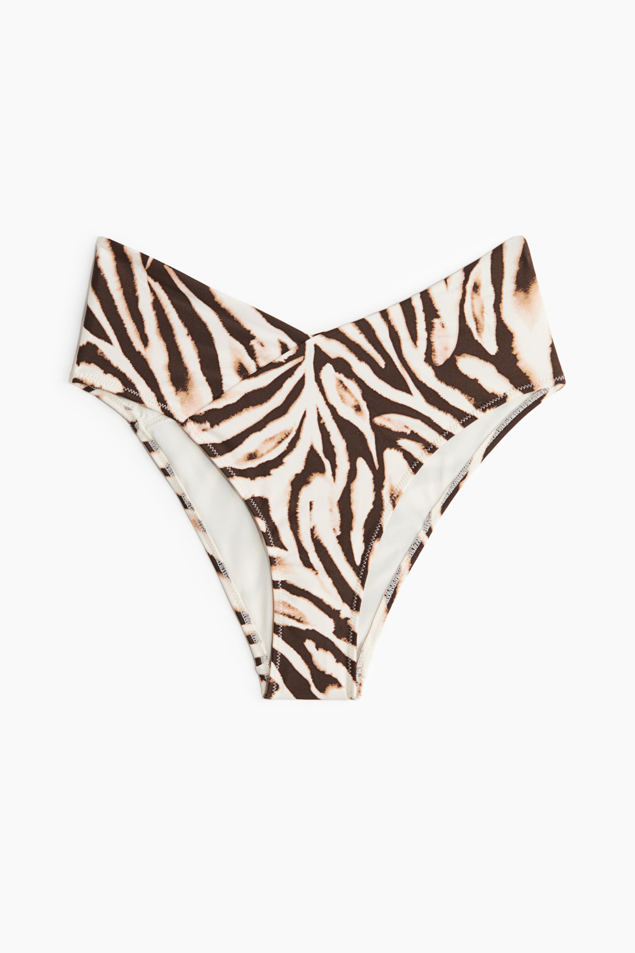View larger image: High Rise Cheeky Bikini Bottoms - White/zebra print - Ladies | H&M US 1