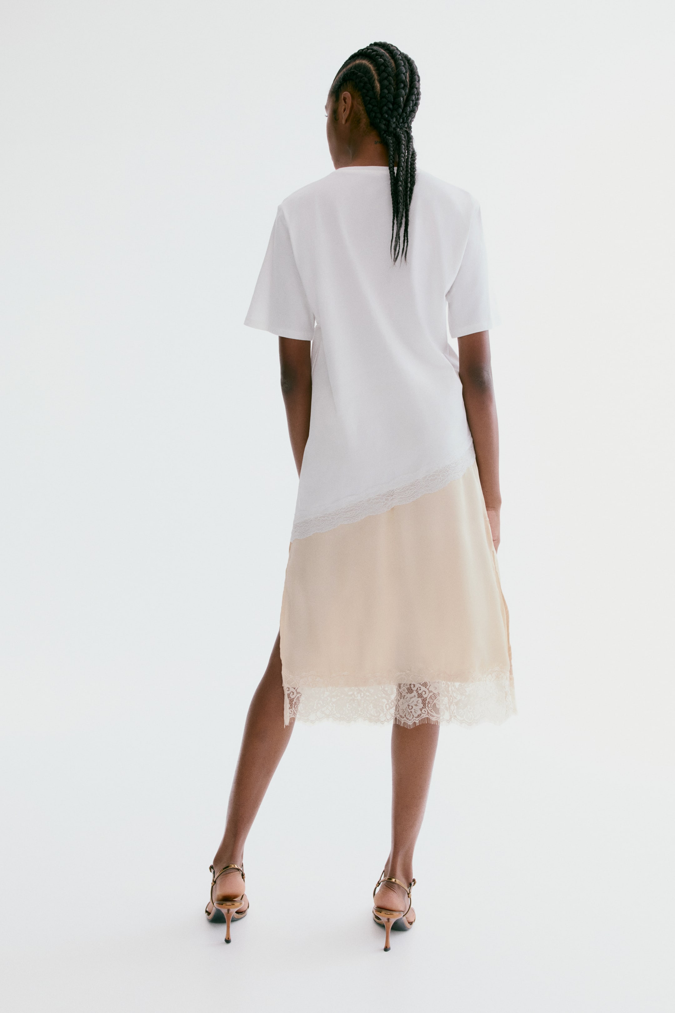 Lace-Trimmed Skirt