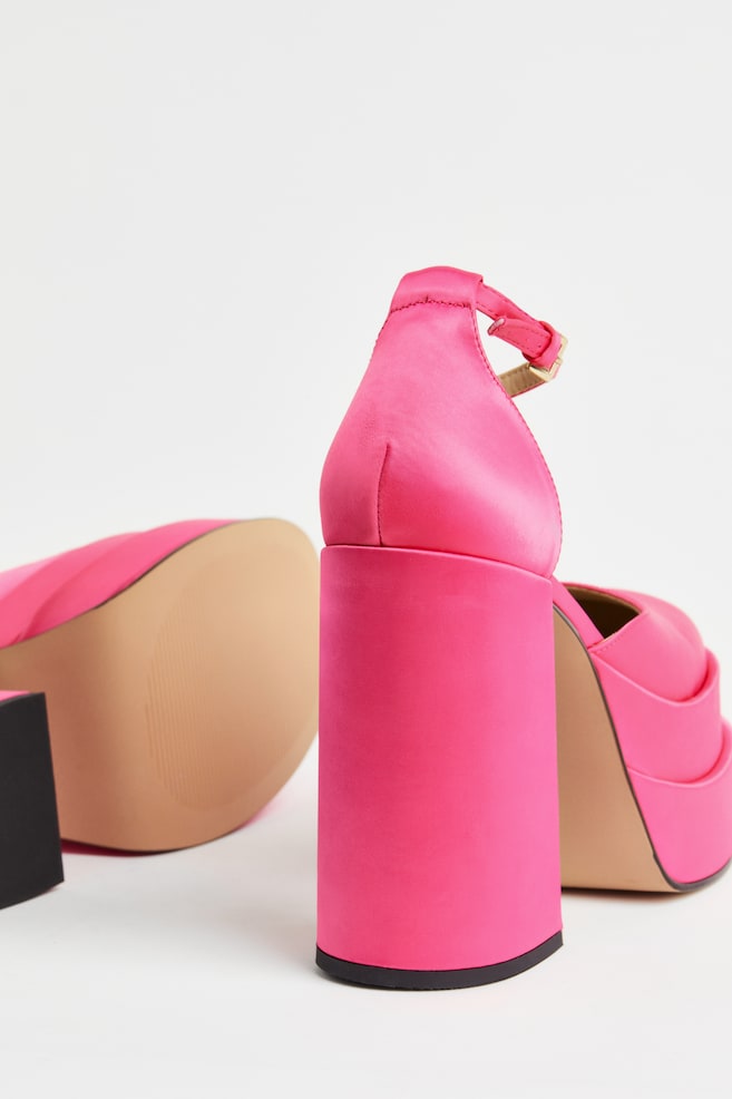 Charlize Sandal - Pink Satin/Black Satin - 2