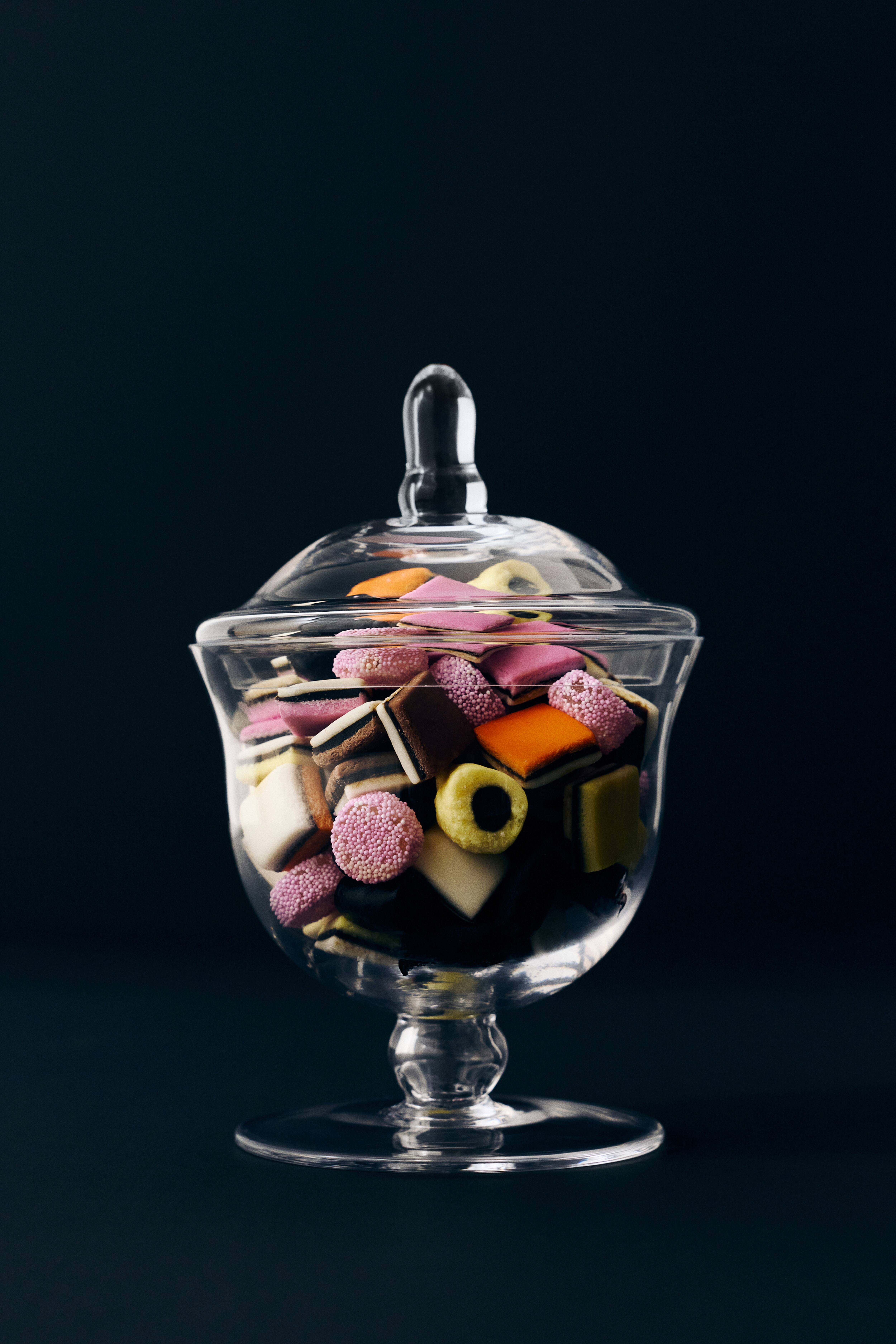 Footed Glass Jar