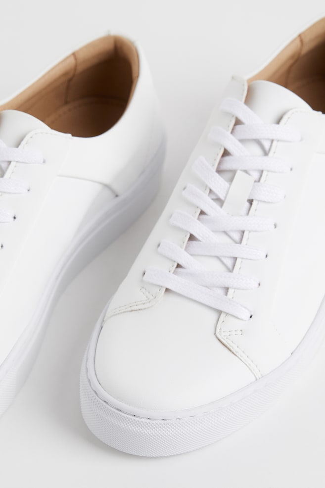 Trainers - White/Leather - 4