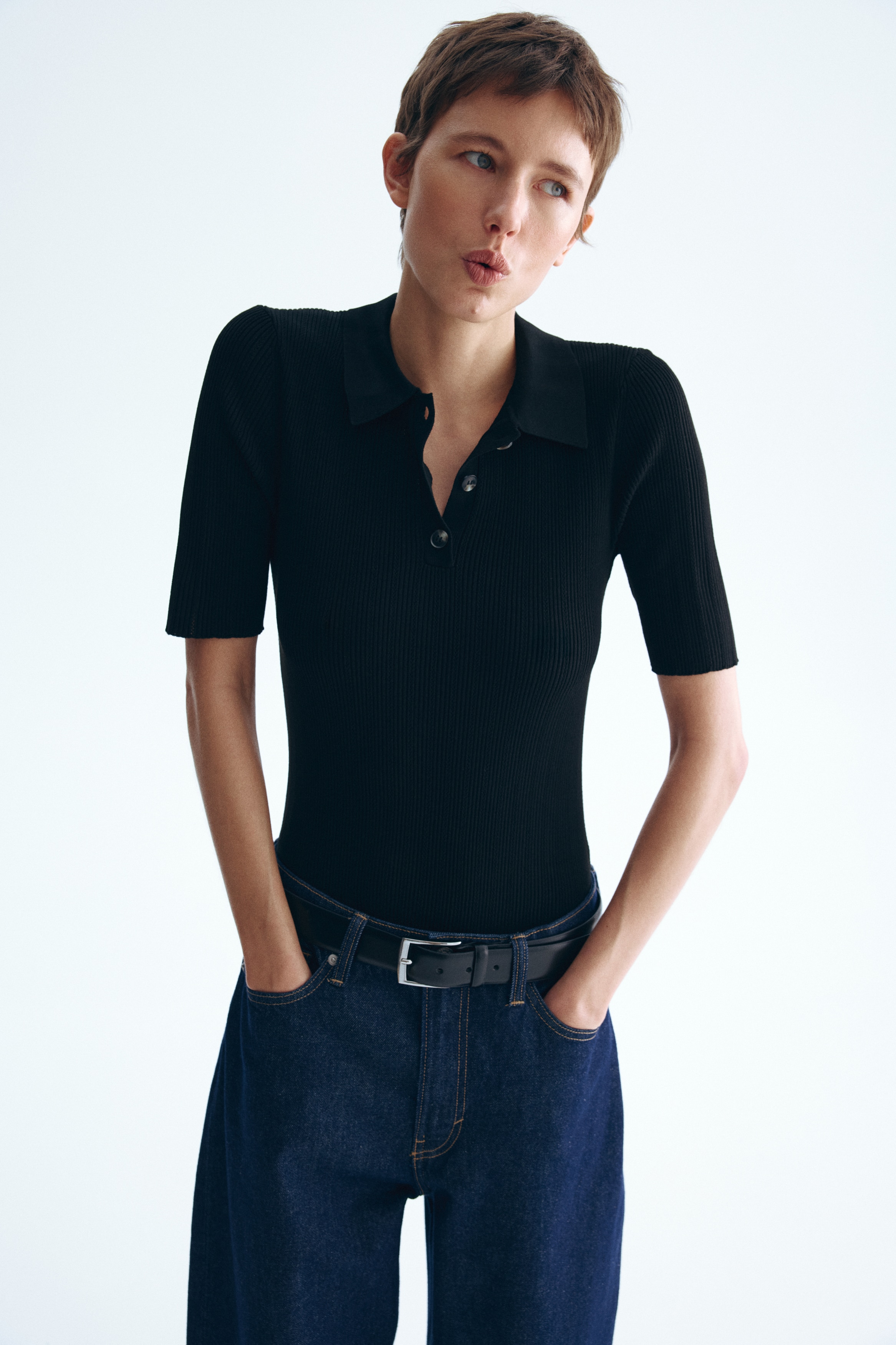 レディースポロシャツ |長袖、クロップド&コットン | H&M JP