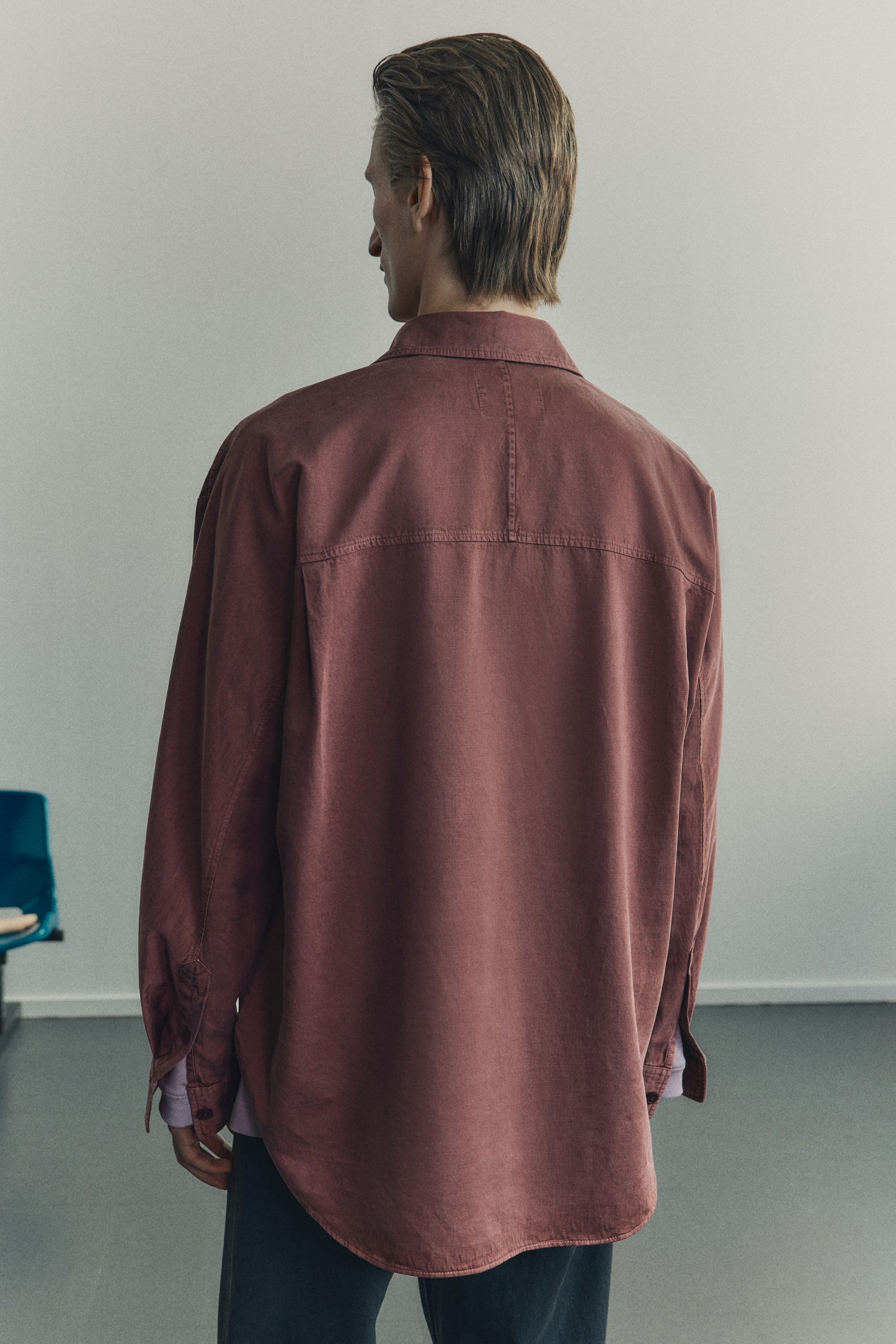 Ingrandisci l'immagine: Camicia Popover Loose Fit - Rosa polvere scuro - UOMO | H&M CH 5