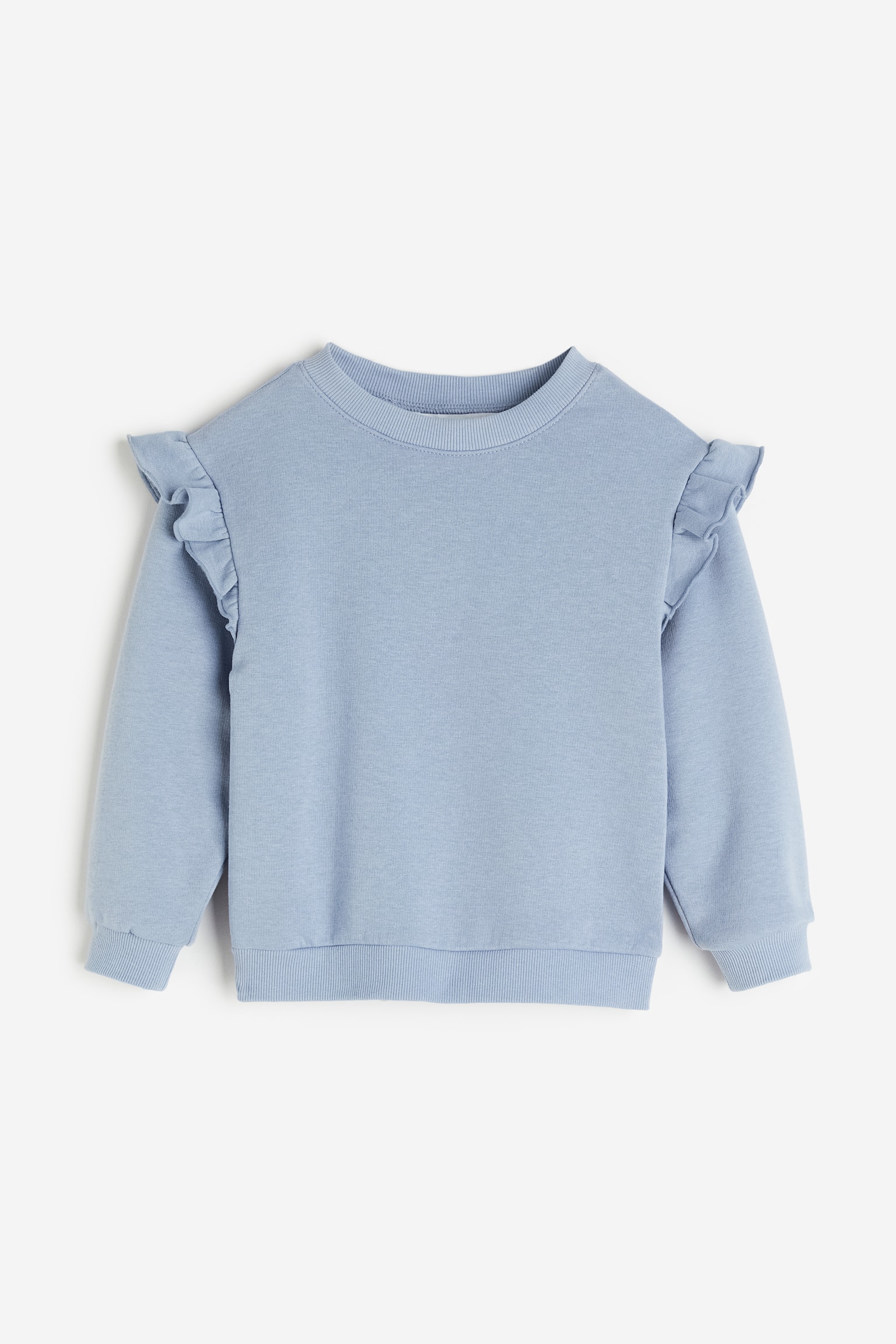 Frill Trim Sweater - Light blue/Pink/Navy blue/Dark grey/Spot/Light pink/Natural white - 1