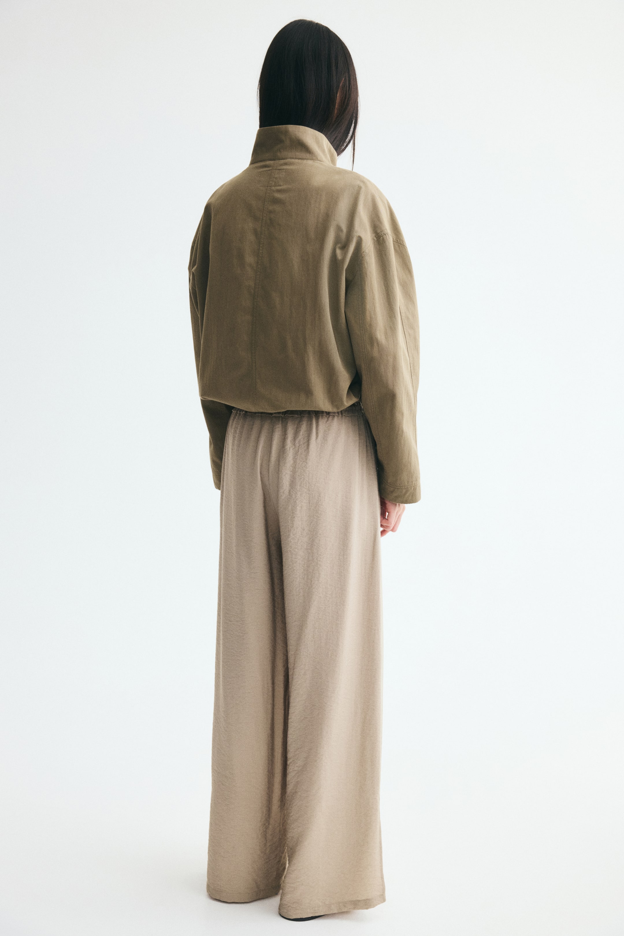 Viscose-Blend Drawstring Pants