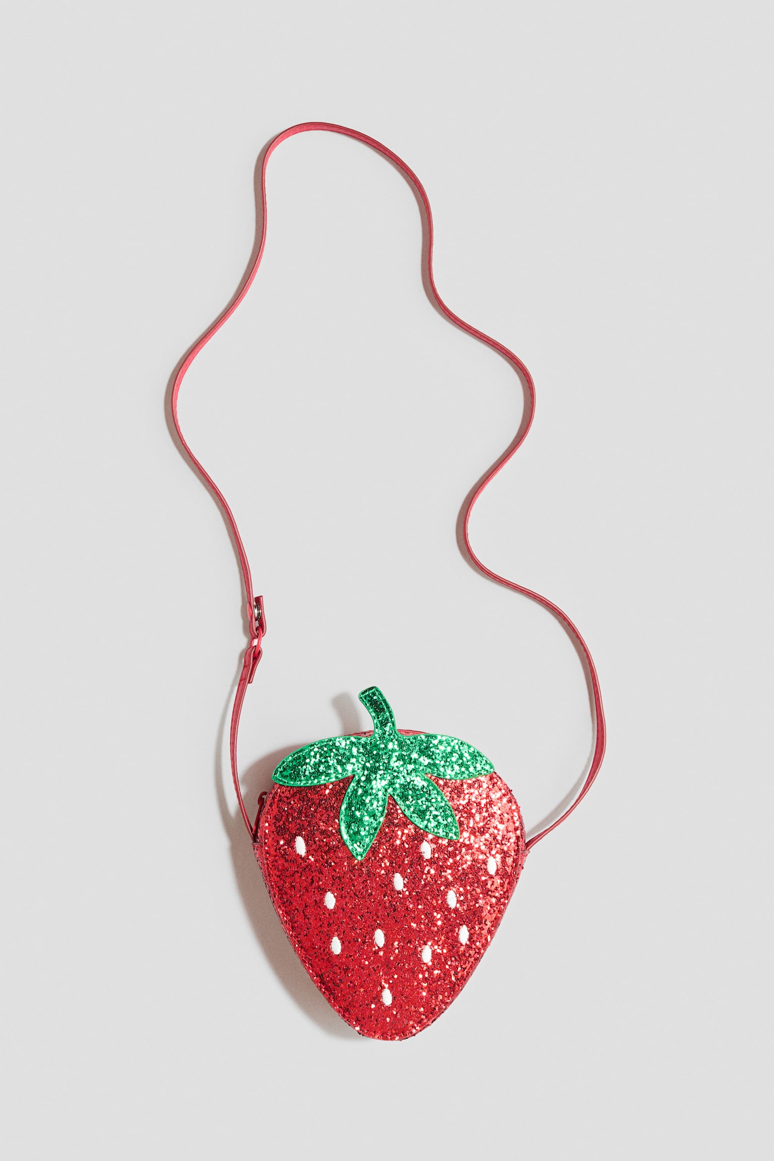 Jordgubbsformad crossbodyväska med paljetter - Röd/Jordgubbe