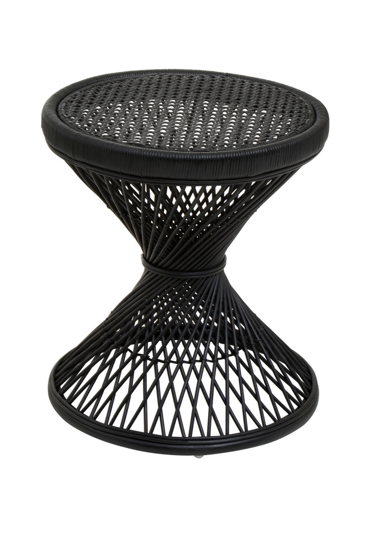 Mataram Black Finish Twisted Table - Black - 3