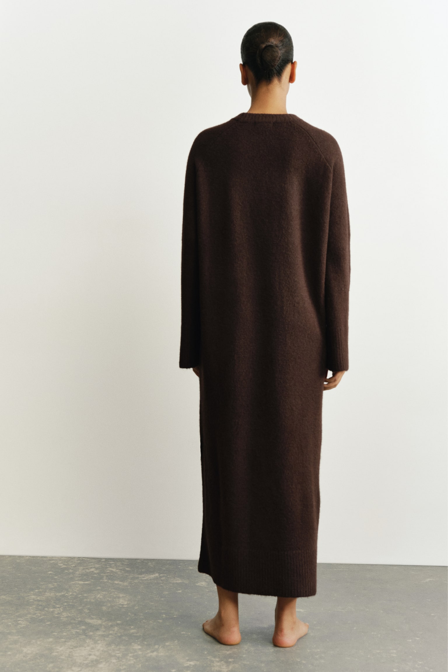 Женское платье H&M Knit Maxi, цвет: Тёмный коричневый — фото 7