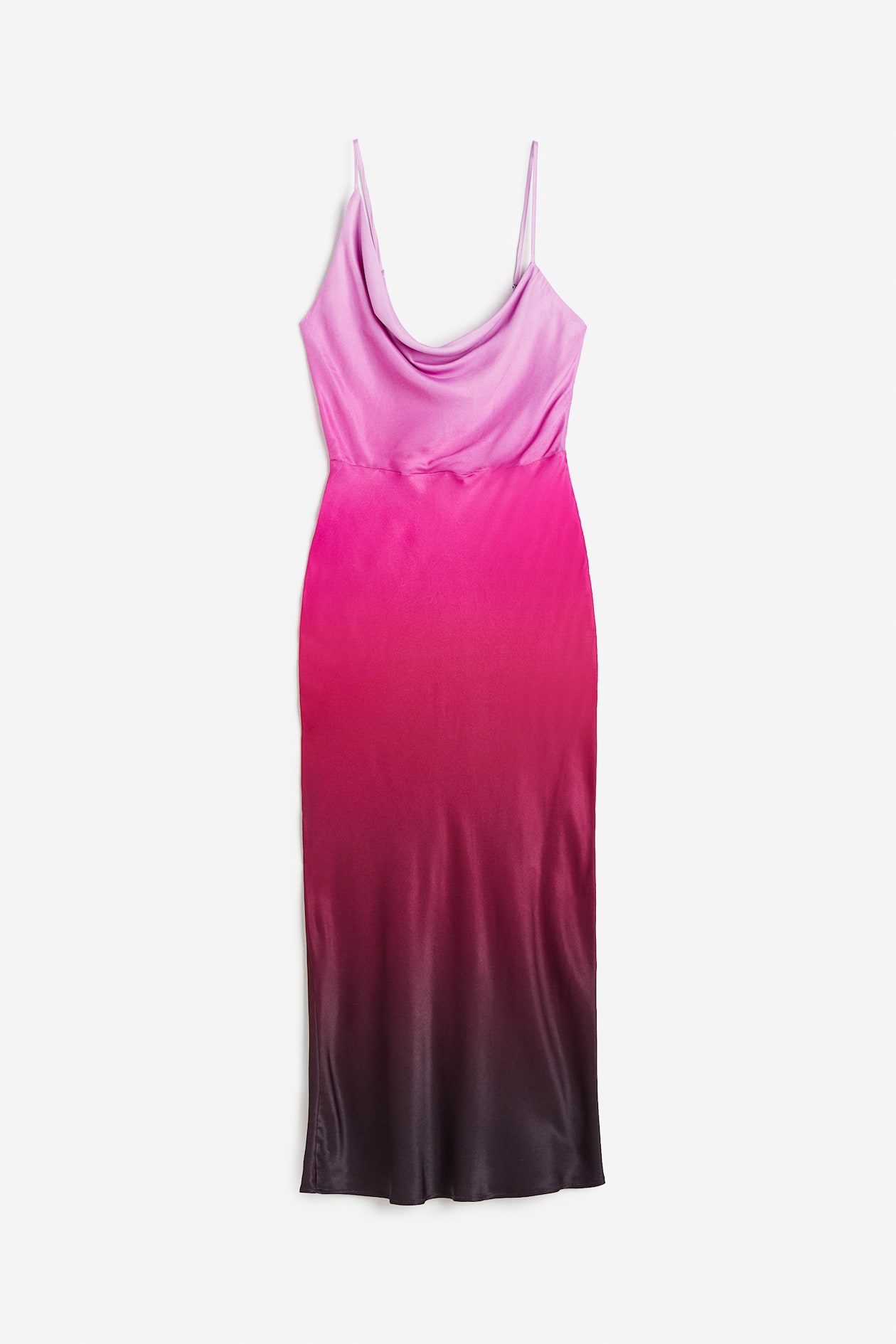 Women's Cerise/ombre Waterfall Neckline Slip Dress | H&M US Women's Cerise/ombre Waterfall Neckline Slip Dress | H&M US