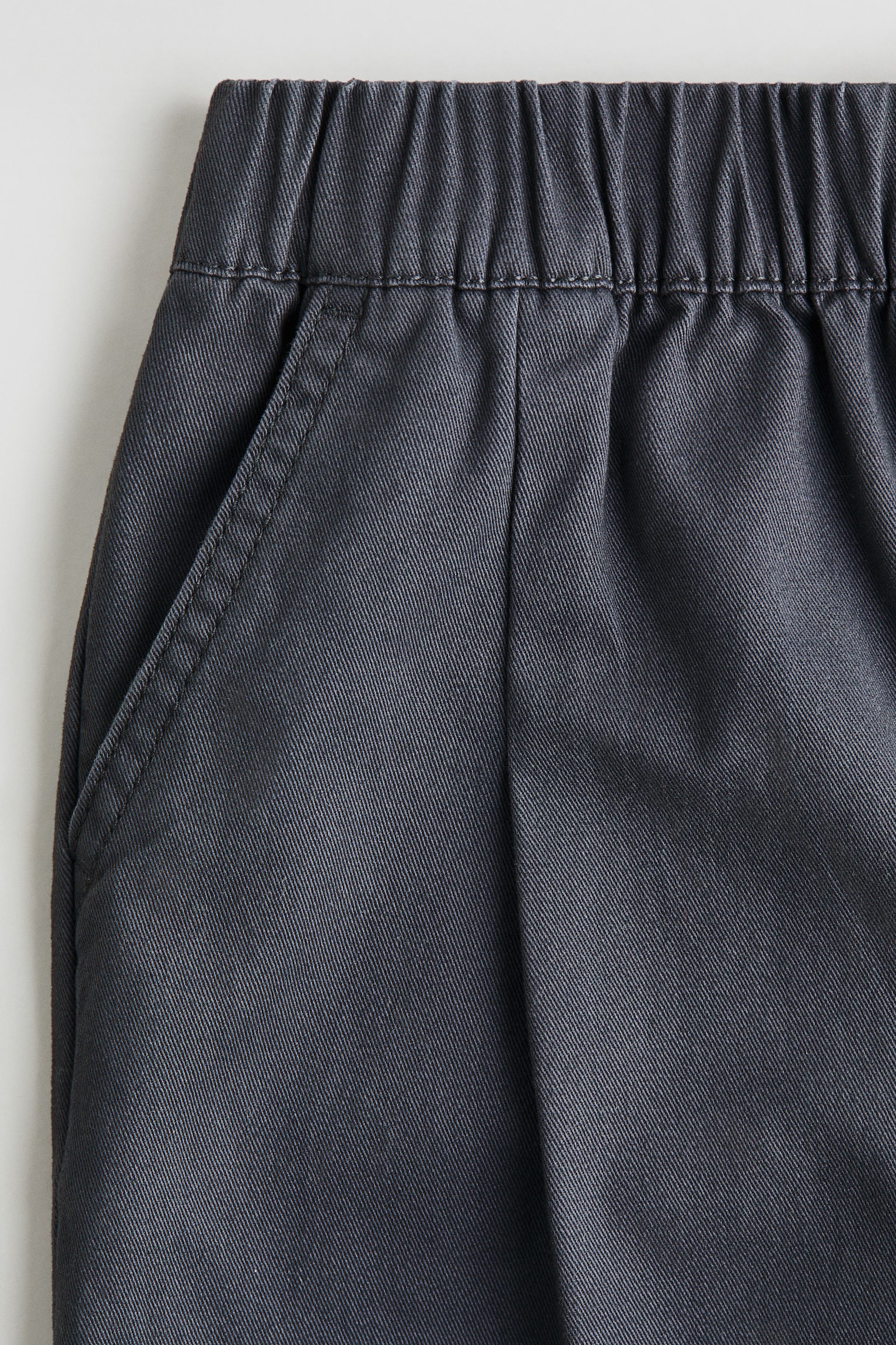 Cotton twill joggers - Dark grey/Black/Beige - 4