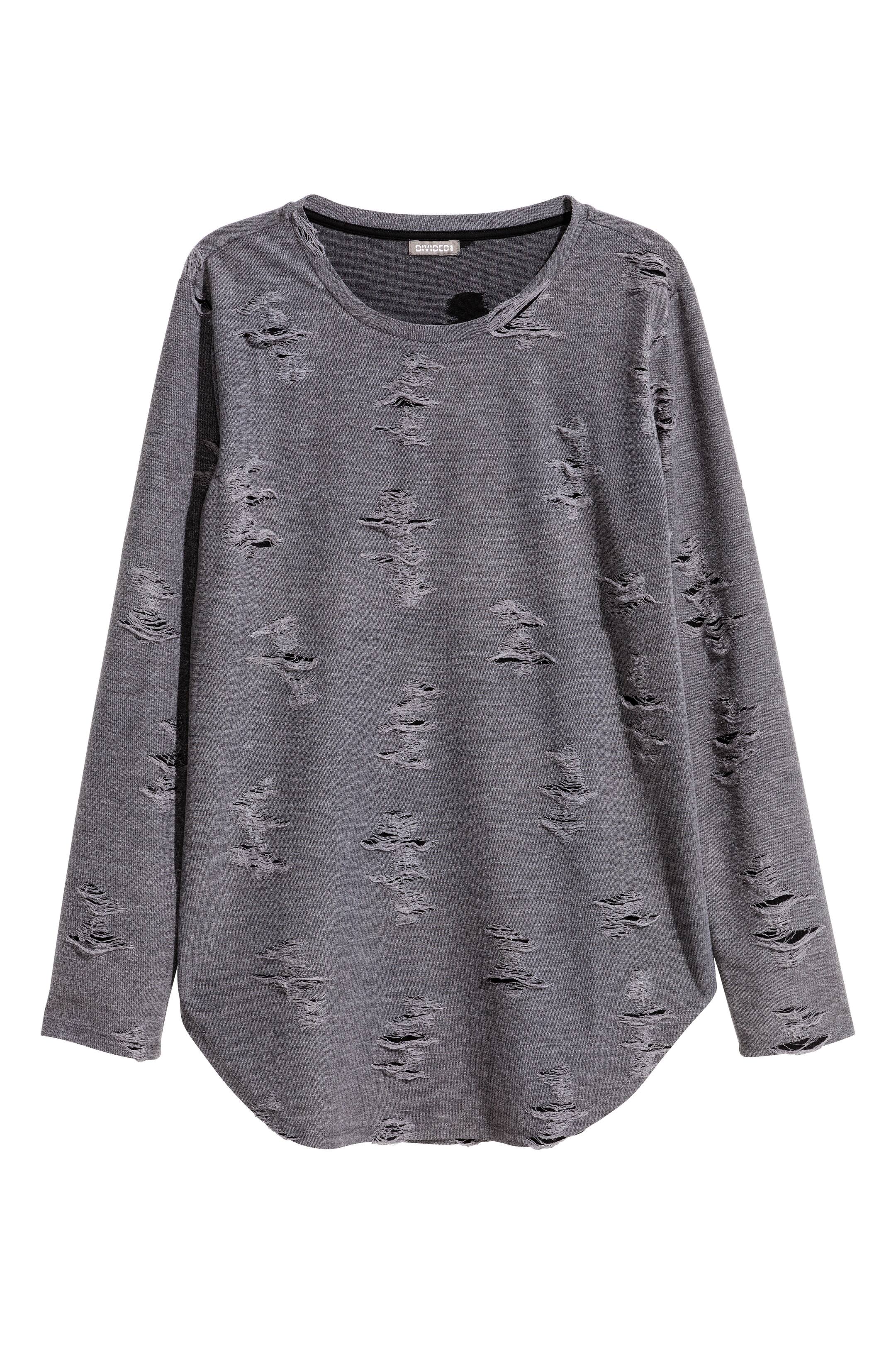 View larger image: Top with worn details - Dark grey - Men | H&M GB 1