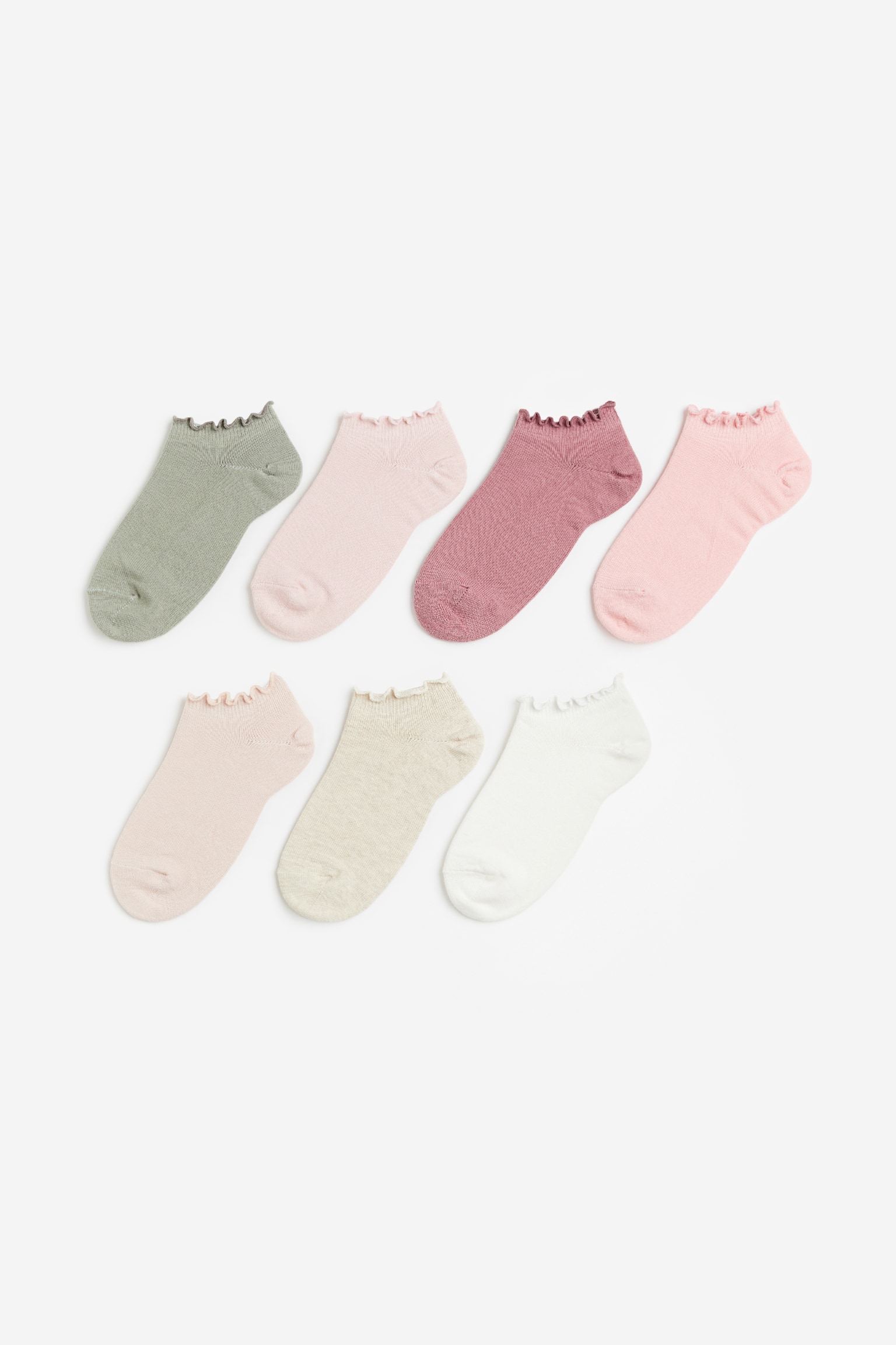 7-pack trainer socks - Light pink/Dark pink/Light pink/Strawberries/Red/Hearts - 1