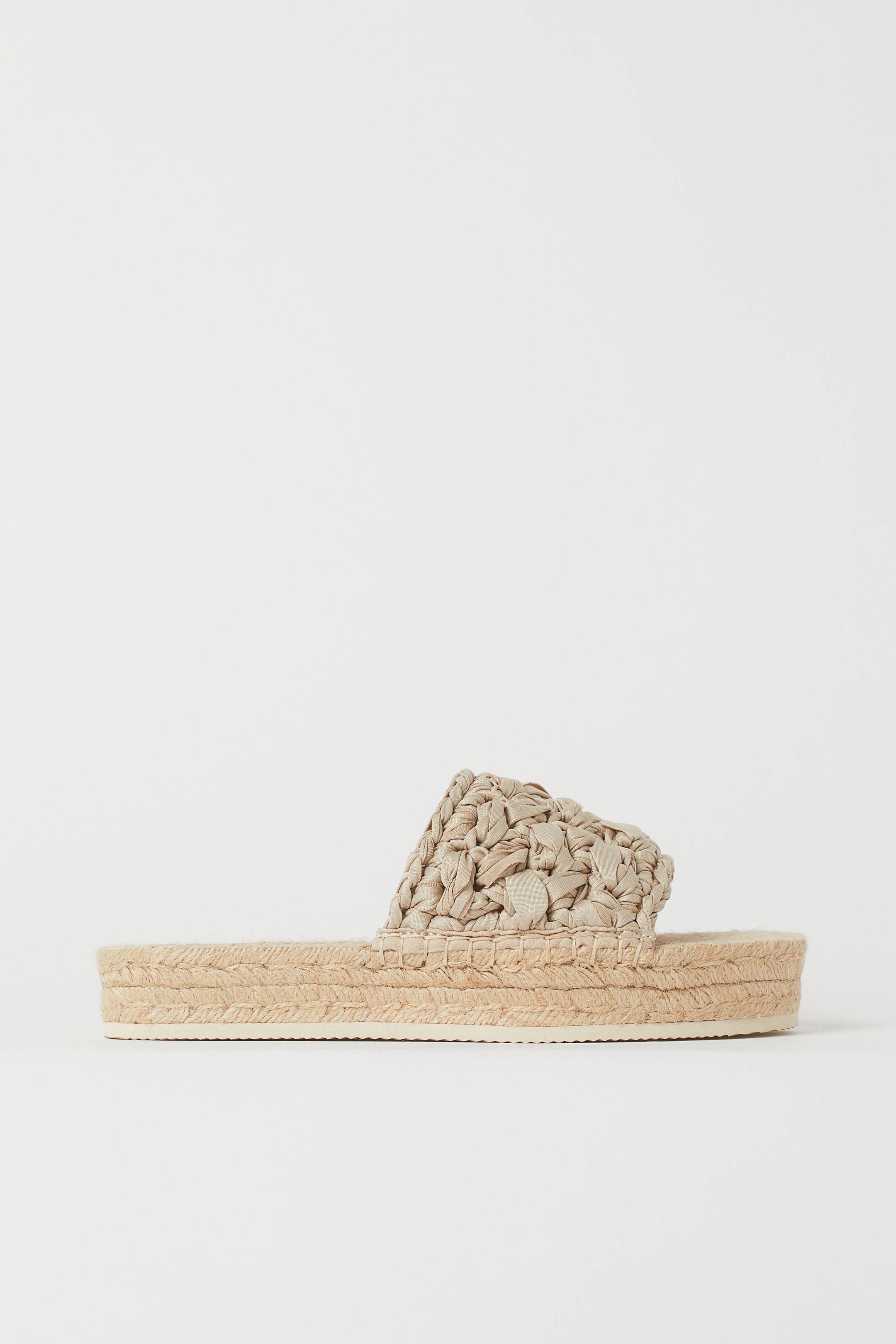 Platform Slides - No heel - Light beige - Ladies | H&M US