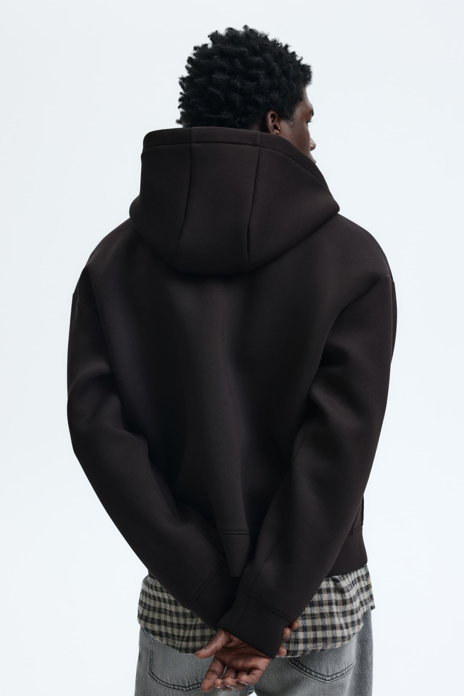 Loose Fit Zip-through hoodie - Dark brown/Black/Grey marl/Dark blue/Dark plum purple/Burgundy - 7