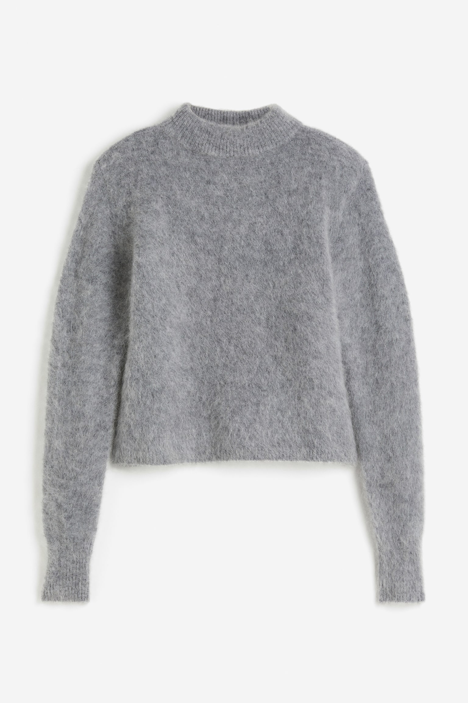 Mohair-blend jumper - Light grey - 1