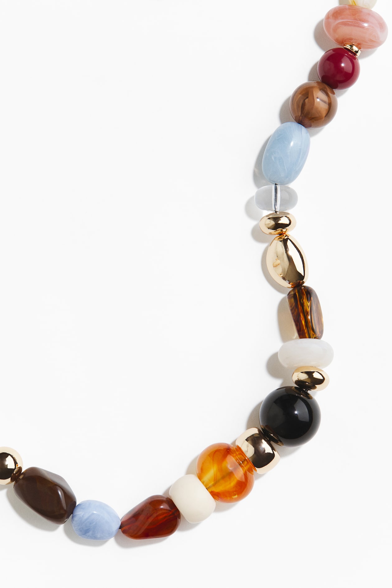 Collier De Perles Fantaisie Doré Et Bleu Nuit - Bijou Vintage Charmant, état Impeccable