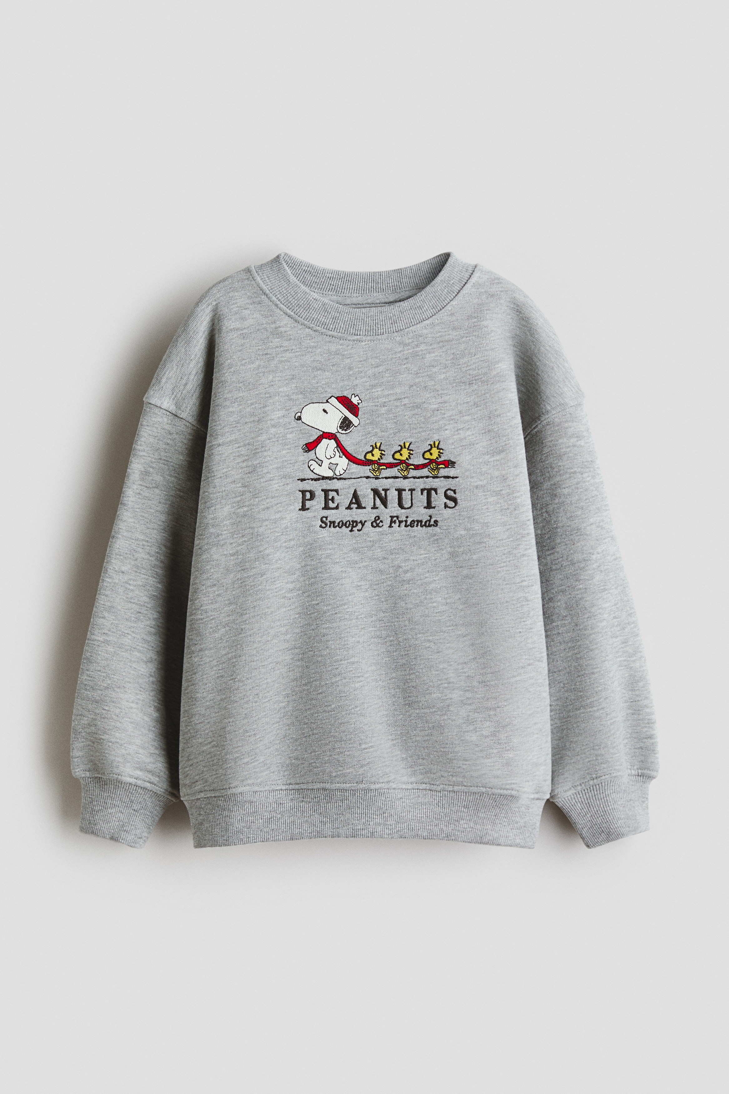 Oversized printed sweatshirt - Light gray melange/Snoopy - Kids