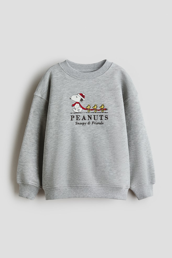 Oversized printed sweatshirt - Light grey marl/Snoopy/Light grey/Hot Wheels/Light grey marl/Snoopy/White/Minecraft/Navy blue/Marvel Comics/Light blue/Mickey Mouse - 1