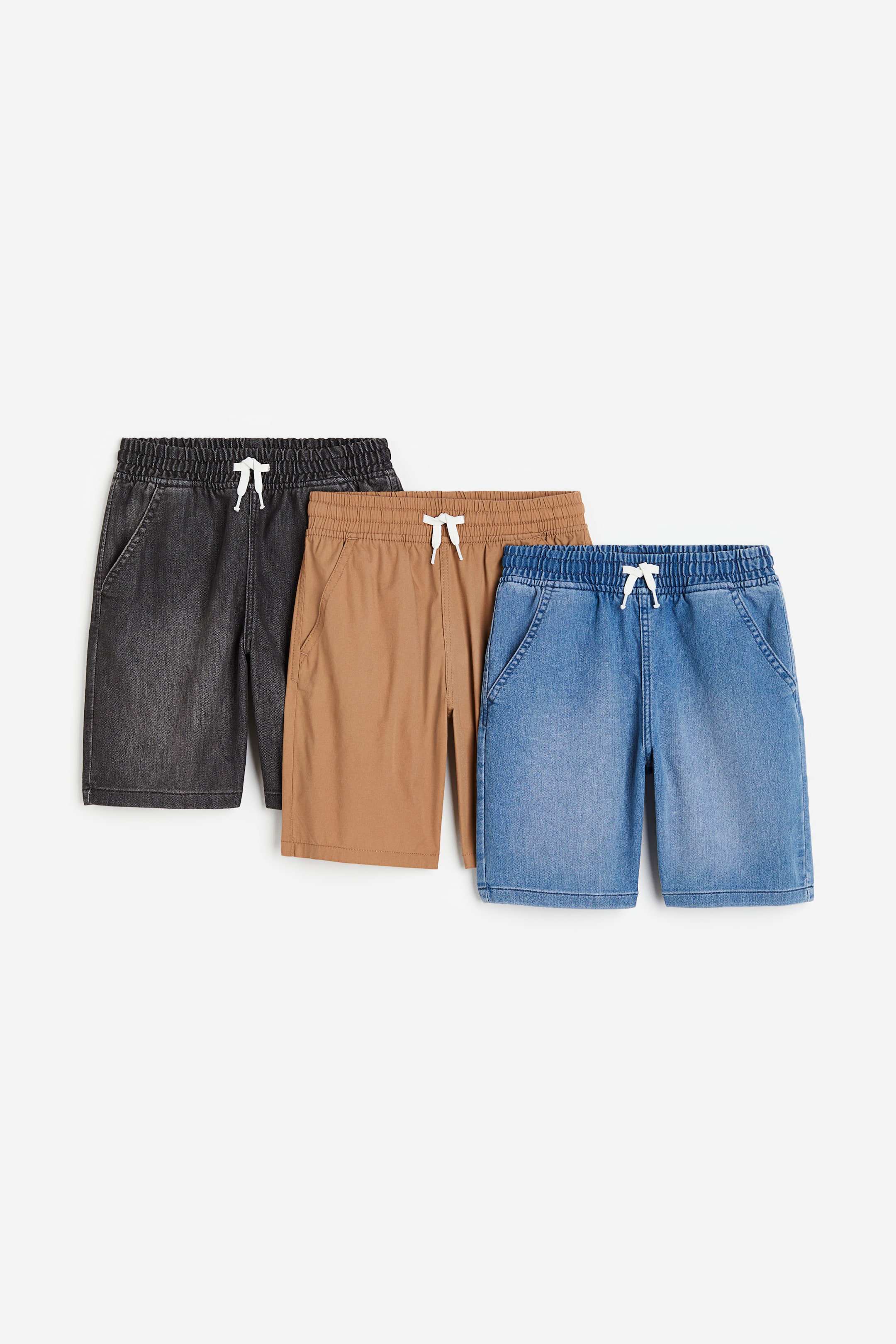 3-pack Denim Pull-on Shorts