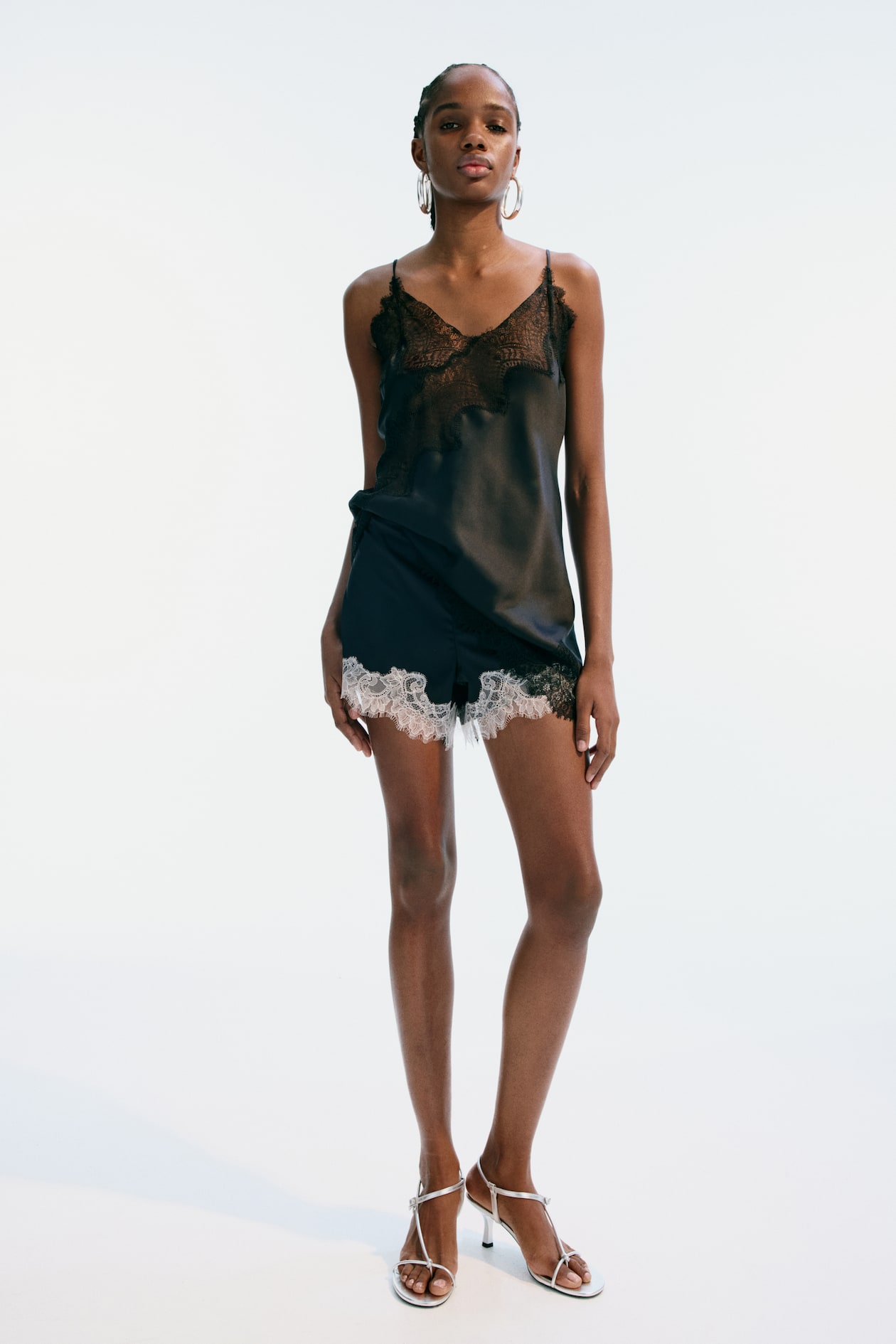 Lace-Trimmed Satin Camisole Top - image 5
