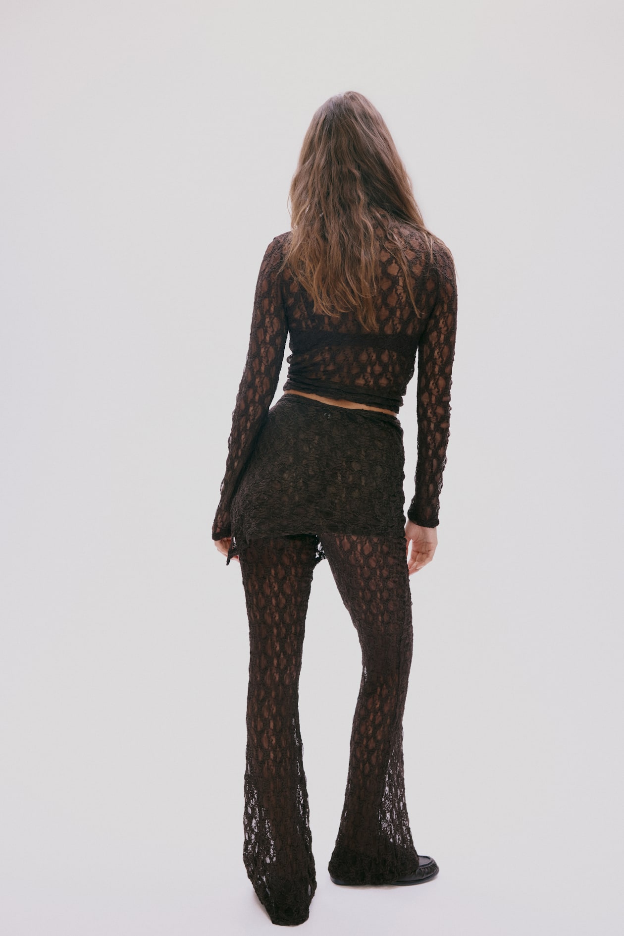 Lace Pants with Layered Skirt - image 3