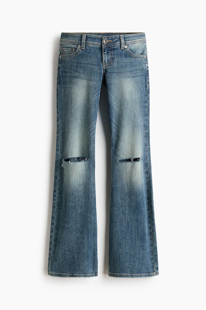 Flared Leg Ultra Low Waist Jeans - Blu denim/Blu denim scuro/Blu denim chiaro - 1