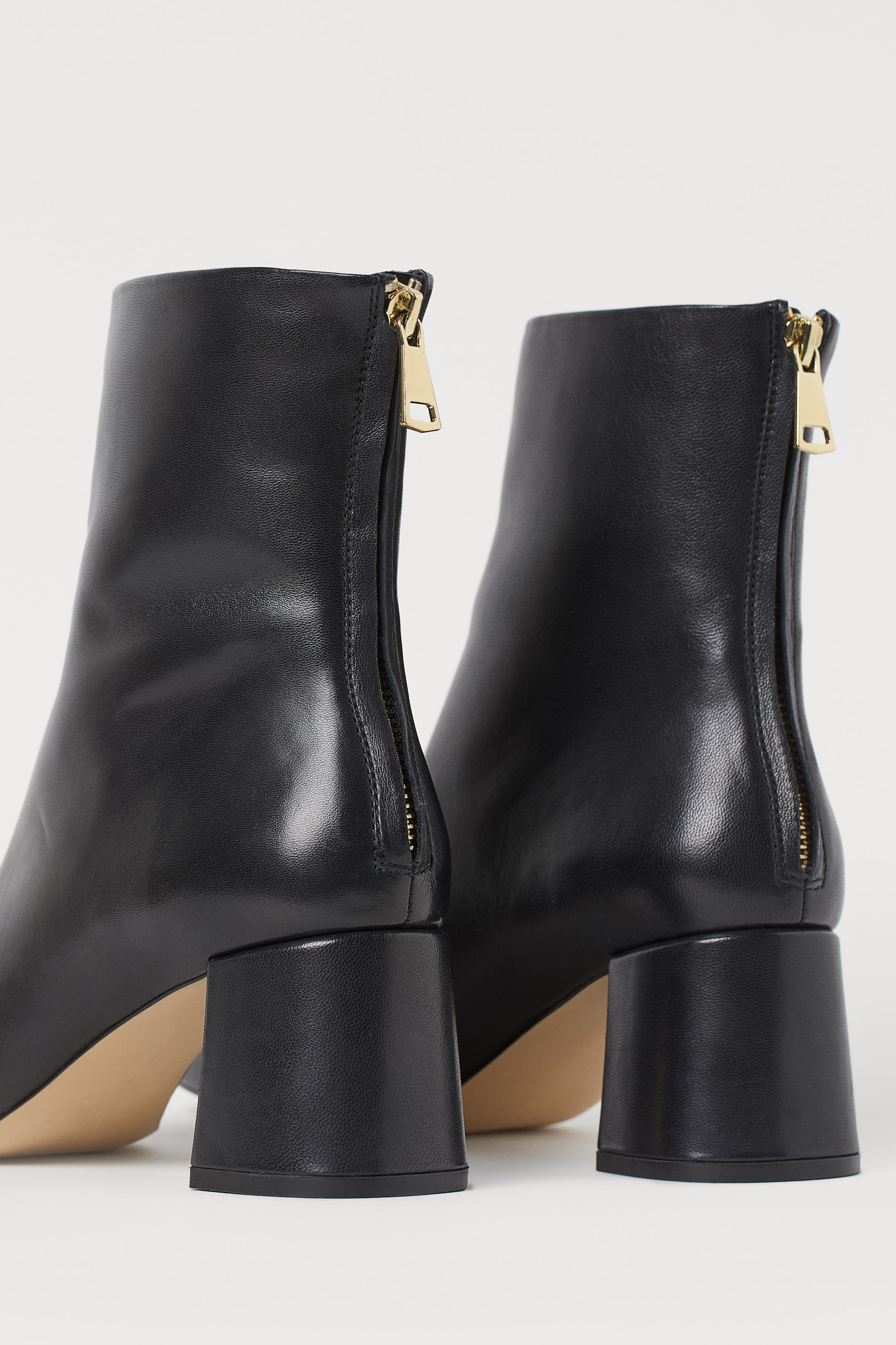 Leather ankle boots - High heel - Black - Ladies | H&M GB