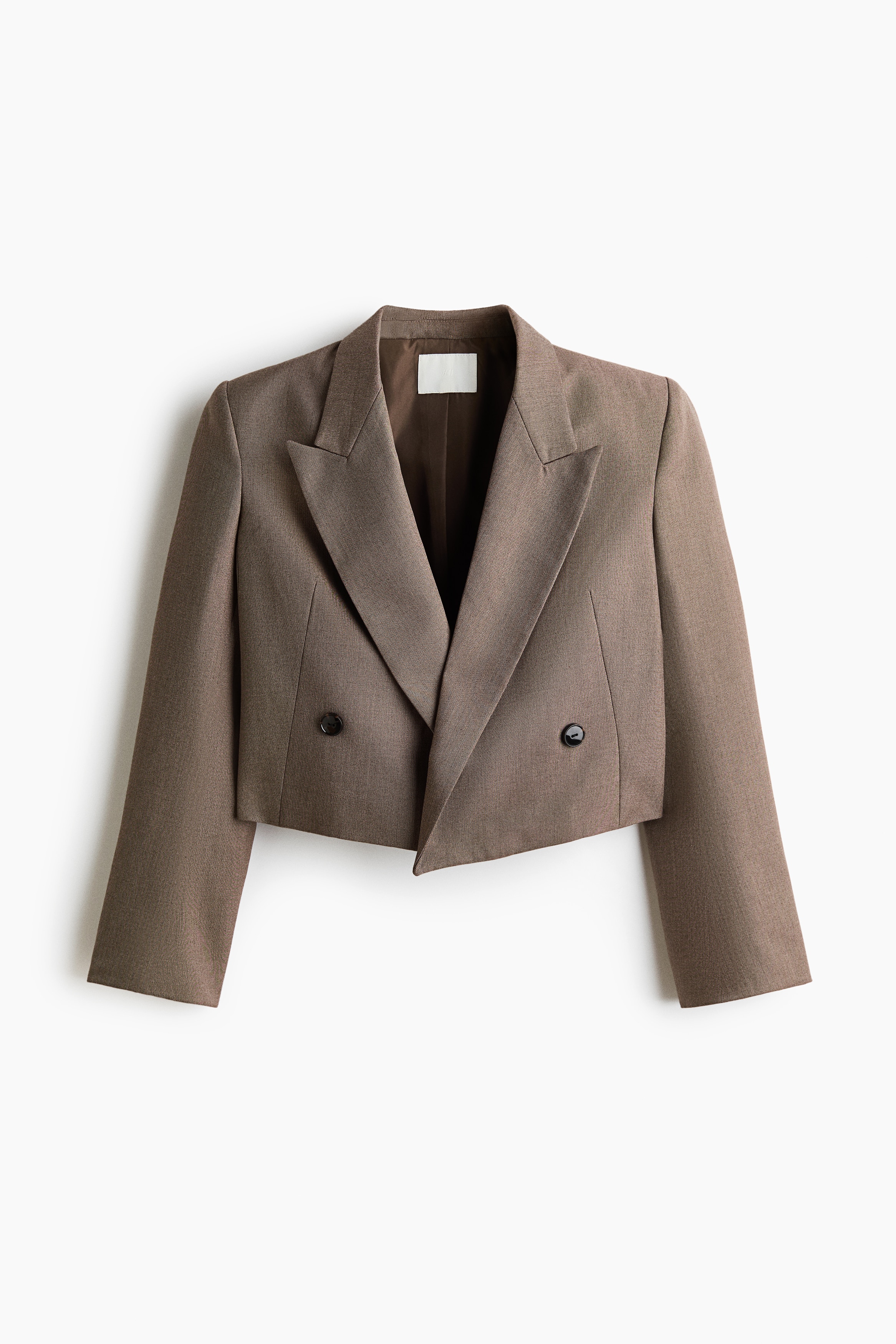 Kısa Kruvaze Blazer - Toprak rengi