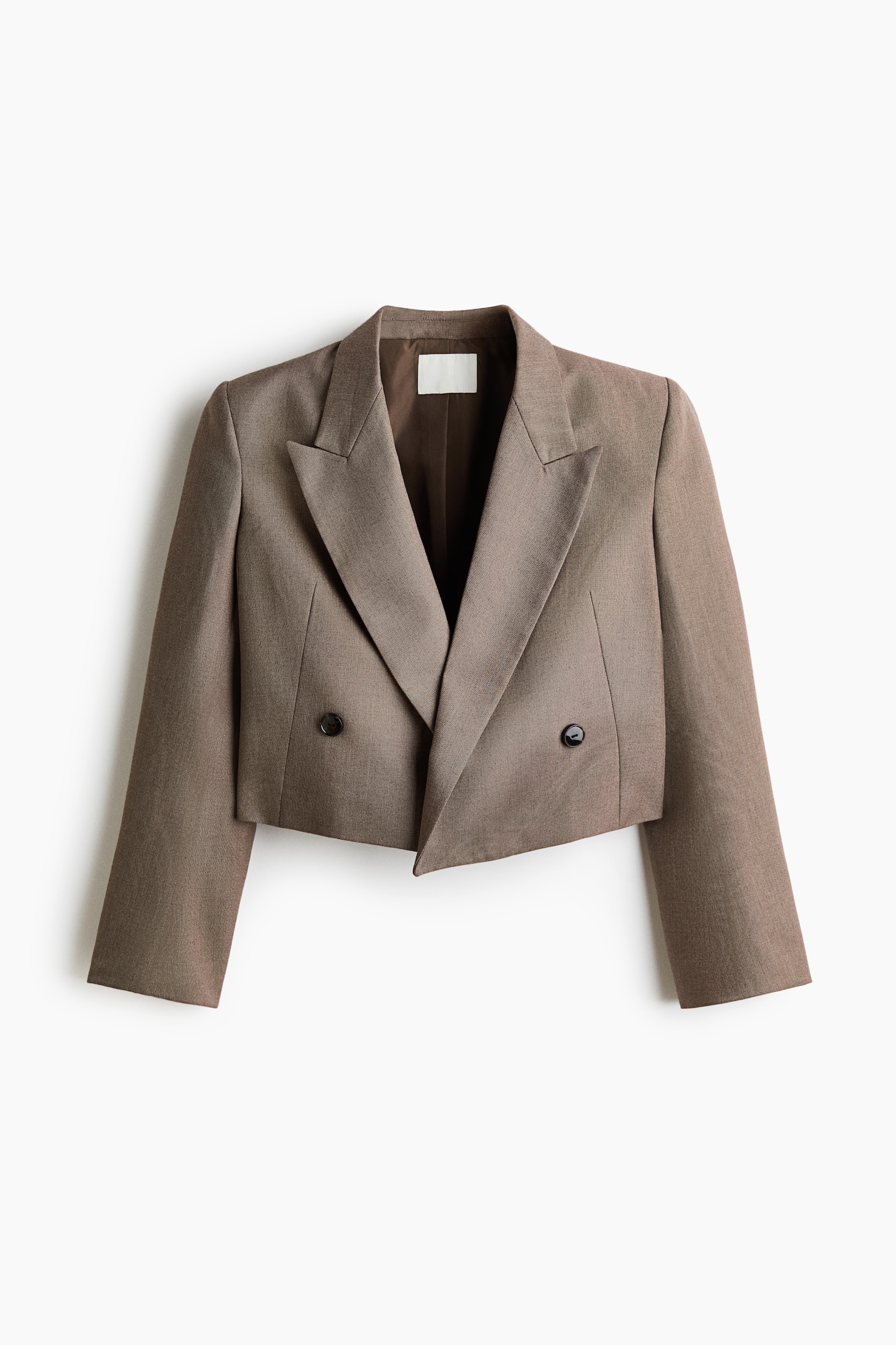 Женская куртка H&M Short Double-Breasted, цвет: Серо-коричневый — фото 1