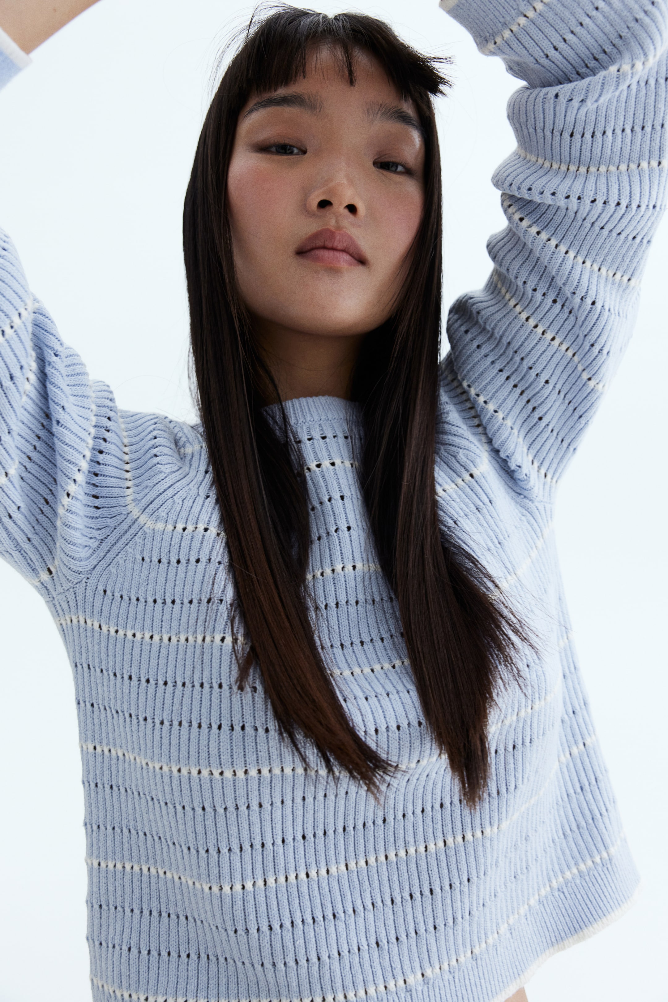 Hole-Knit Sweater