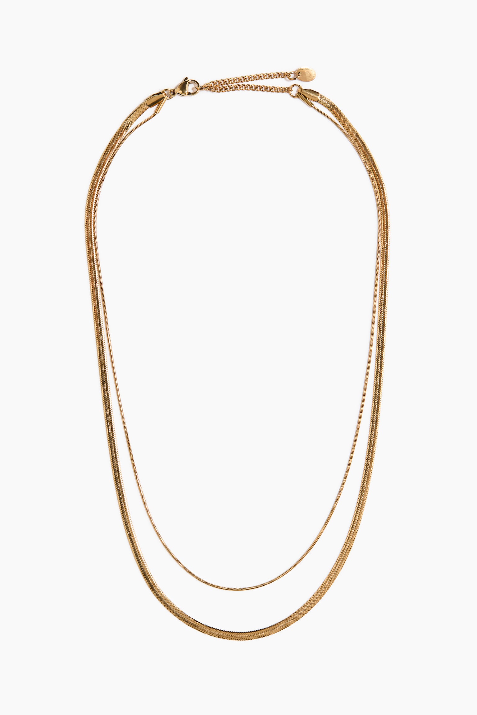 Waterproof two-strand necklace - Gold-coloured - 2