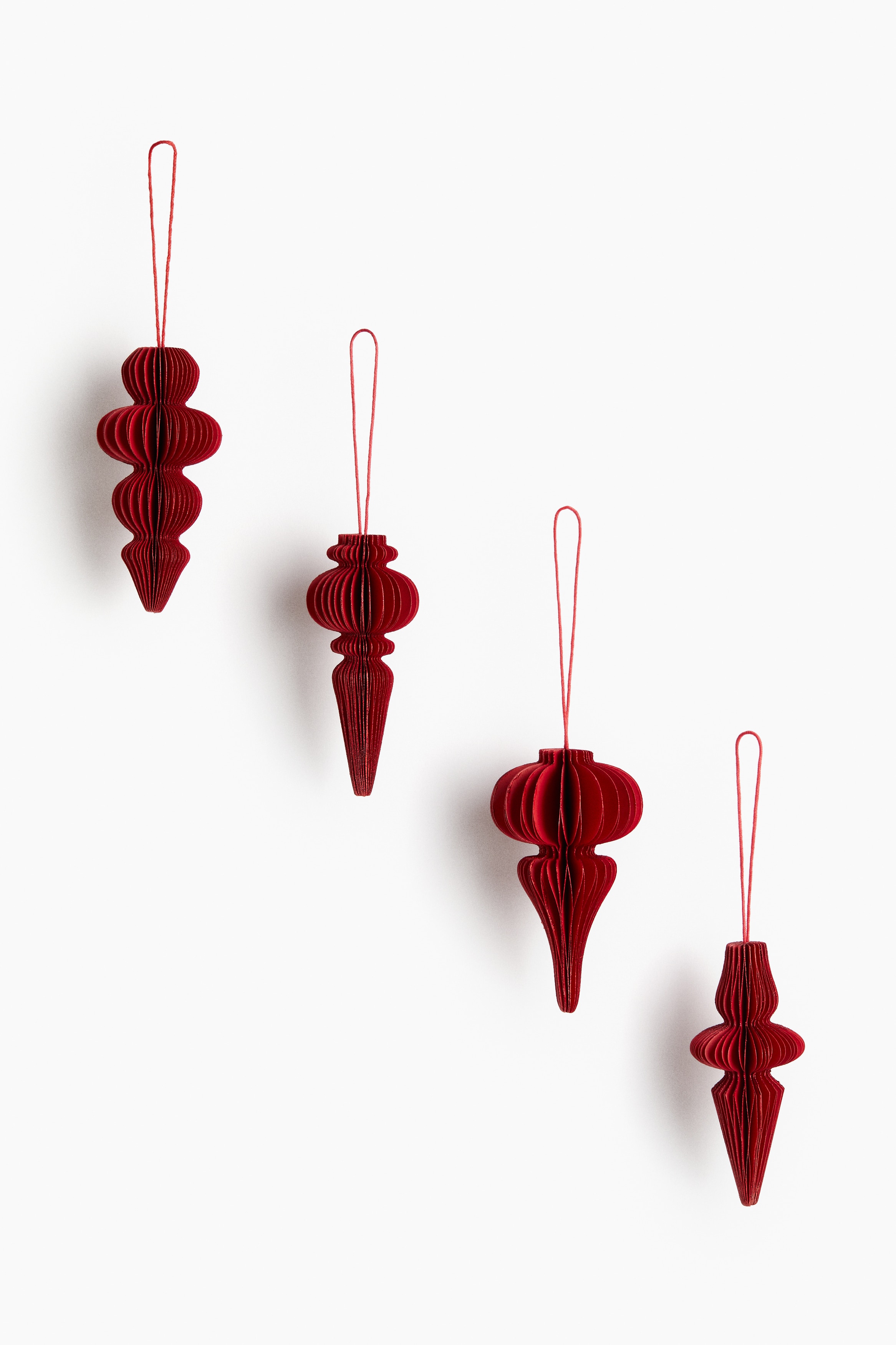 H&M Home  - 4-pack paper Christmas decorations - Red