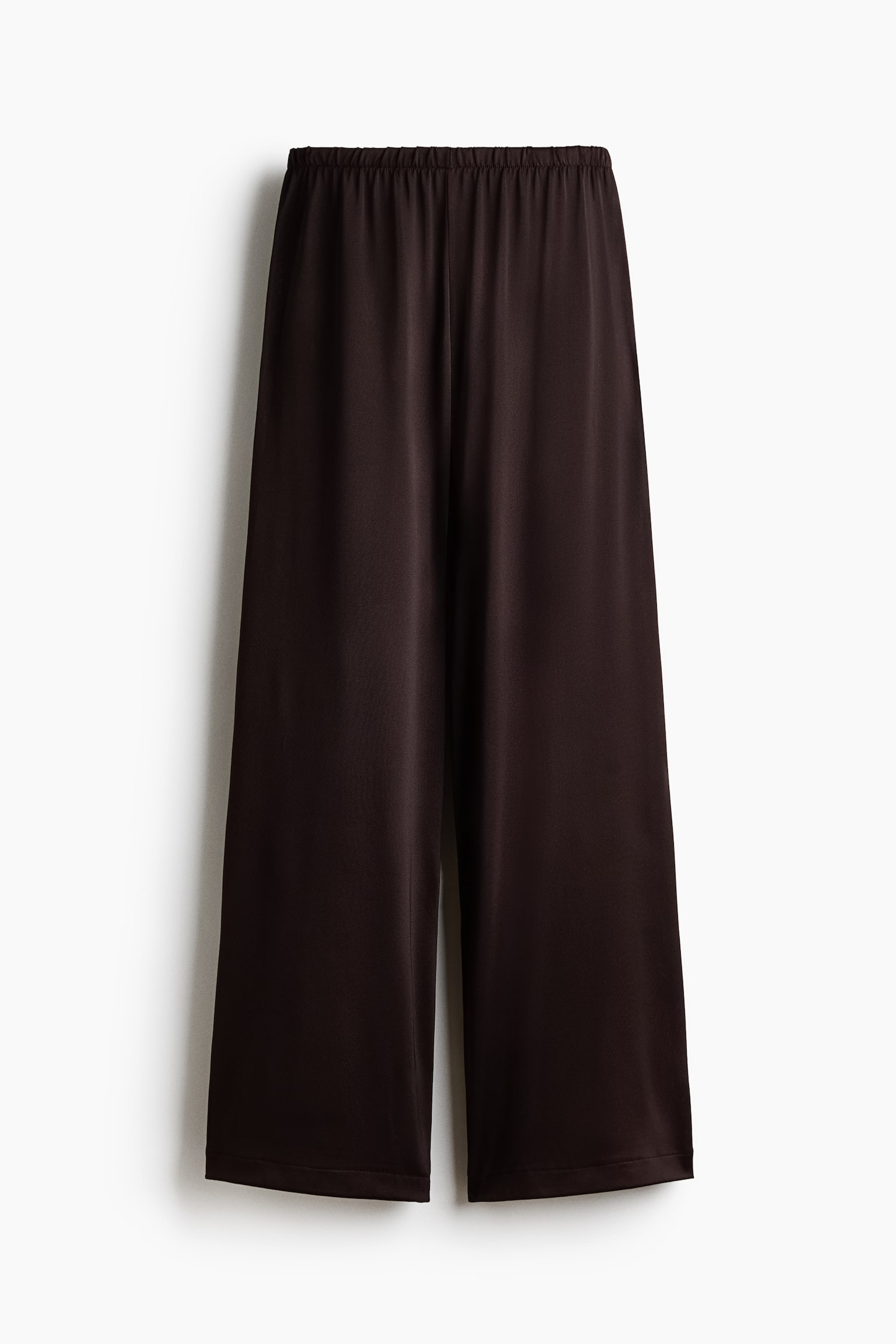 Tricot pull-on broek - Dark brown/Roomwit