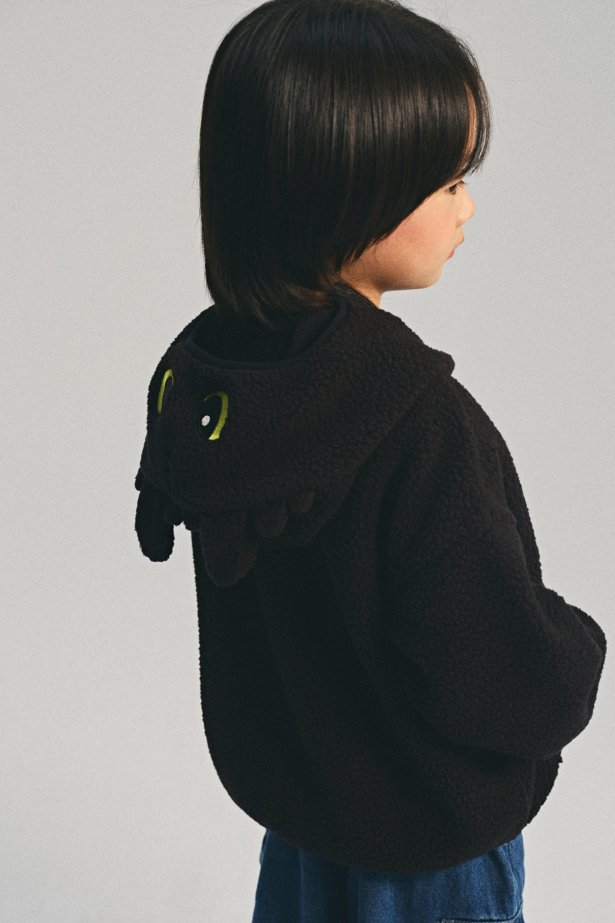 이미지 확대 보기: 테디 집업 후디 - 블랙/드래곤 - Kids | H&M KR 2