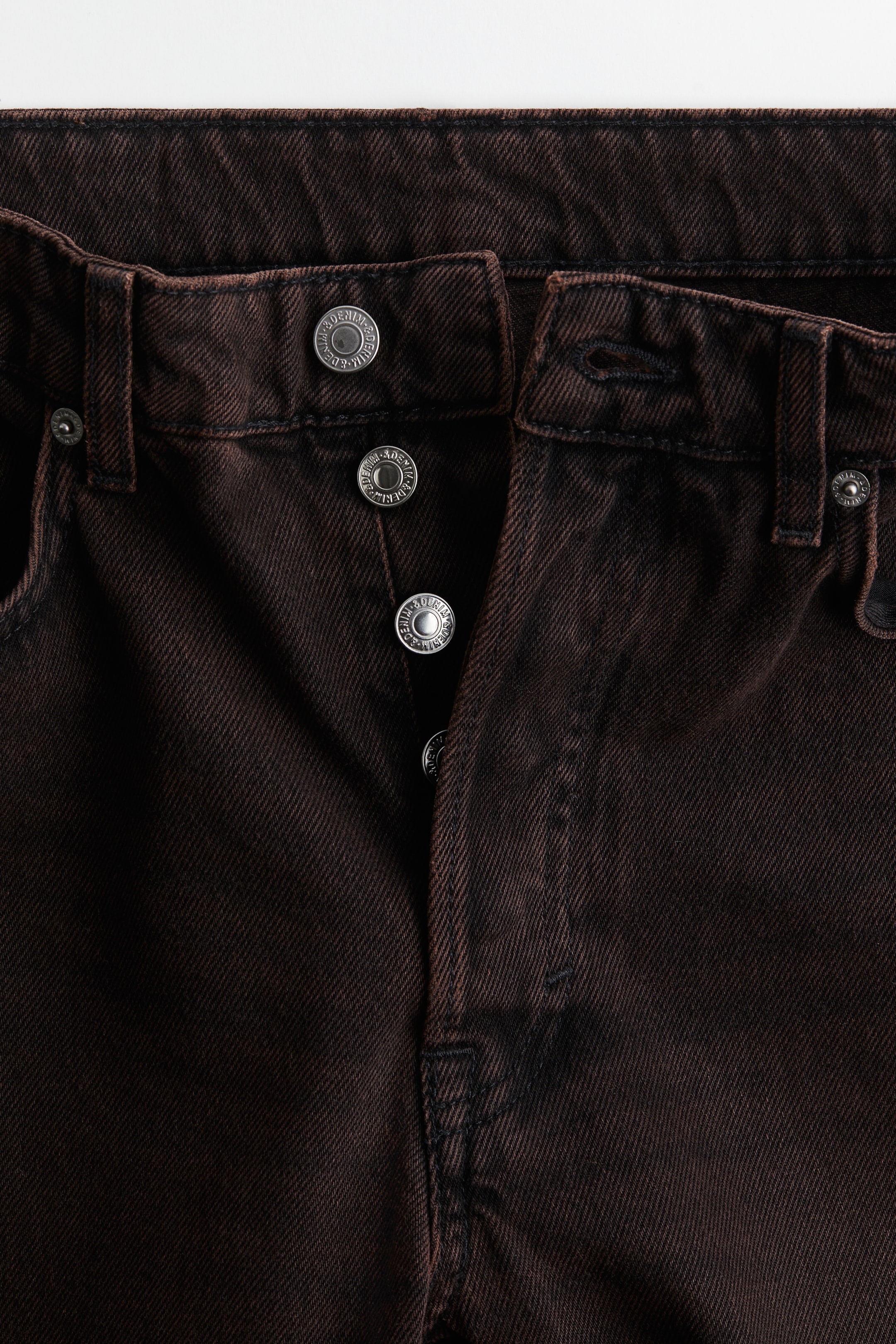 Straight Regular Jeans - Dark brown - Ladies | H&M GB 7