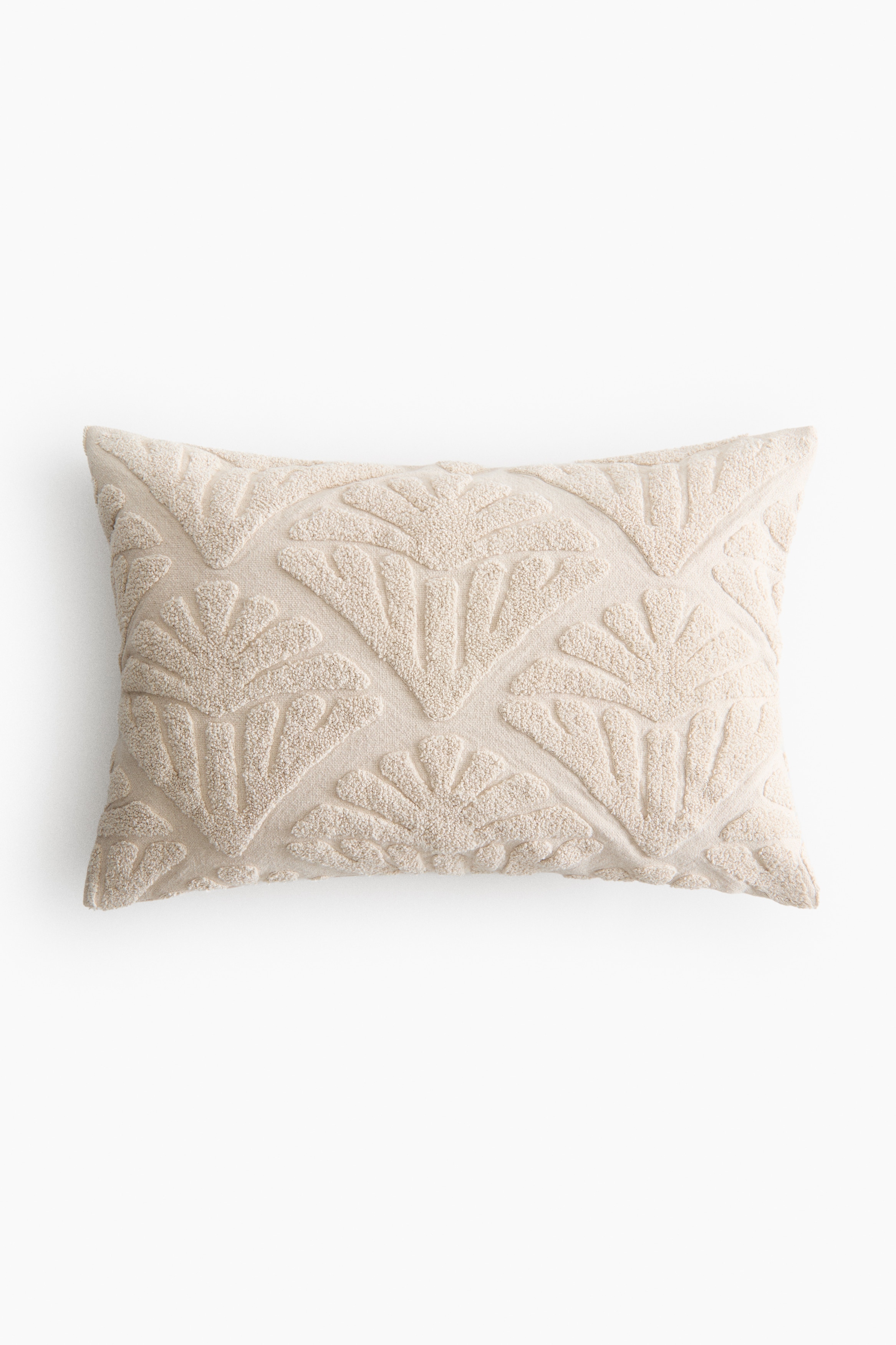 Tufted-Motif Cushion Cover - Light beige