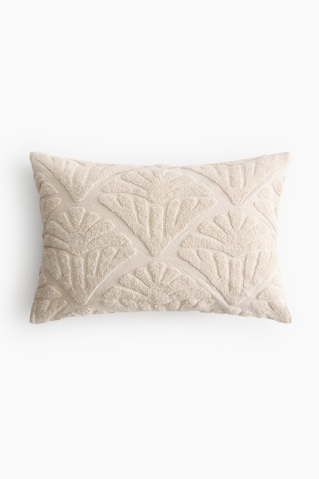 Kussenhoes met getuft motief - Lichtbeige - 1