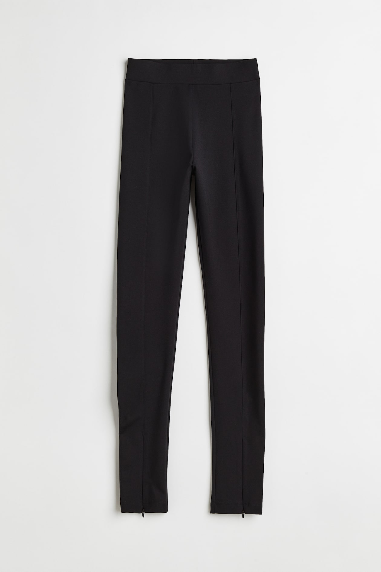 Zip-hem Leggings - High waist - Long - Black - Ladies | H&M US