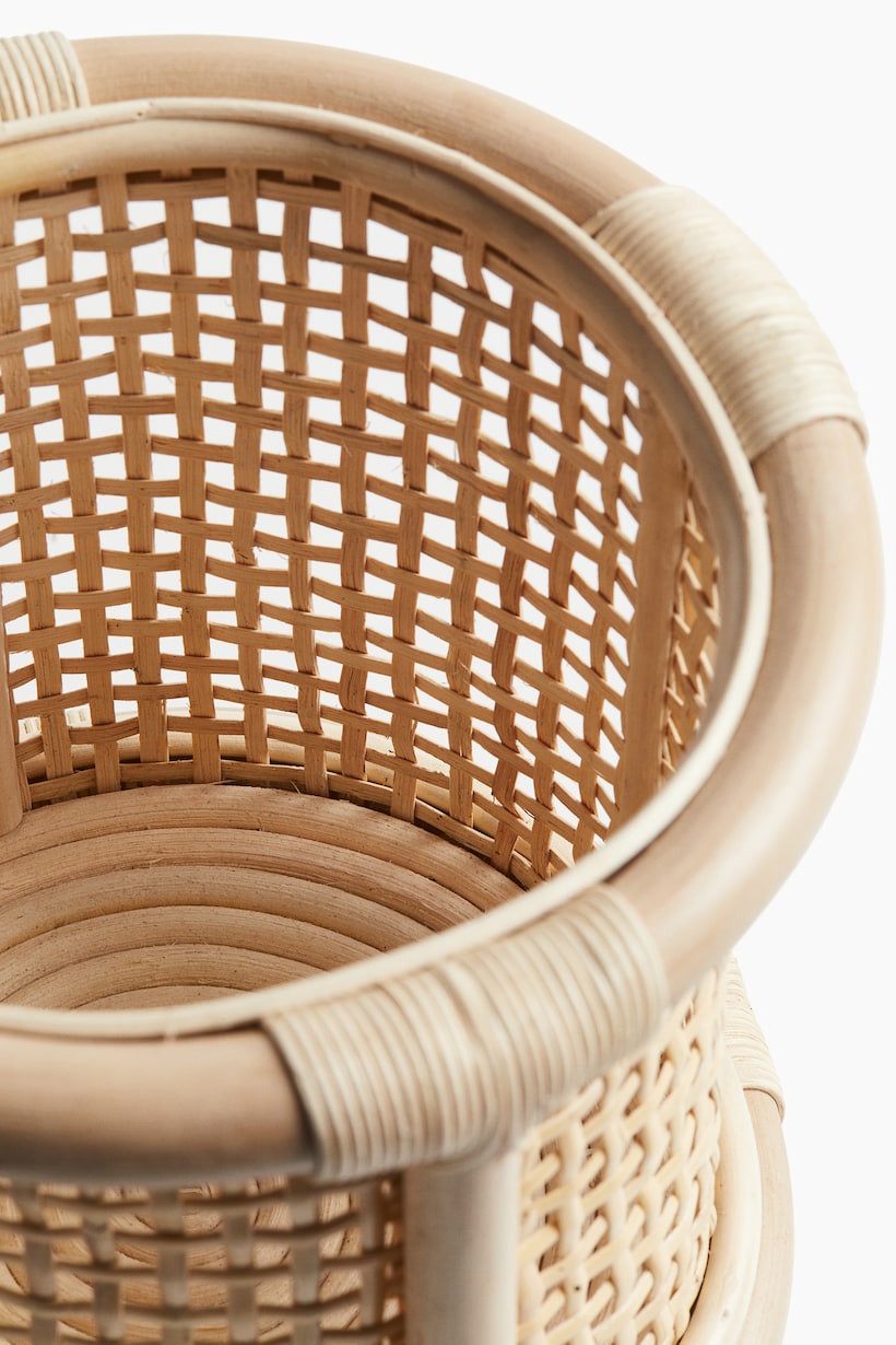 Beige Rattan Plant Pot Holder at H&M Home | H&M US