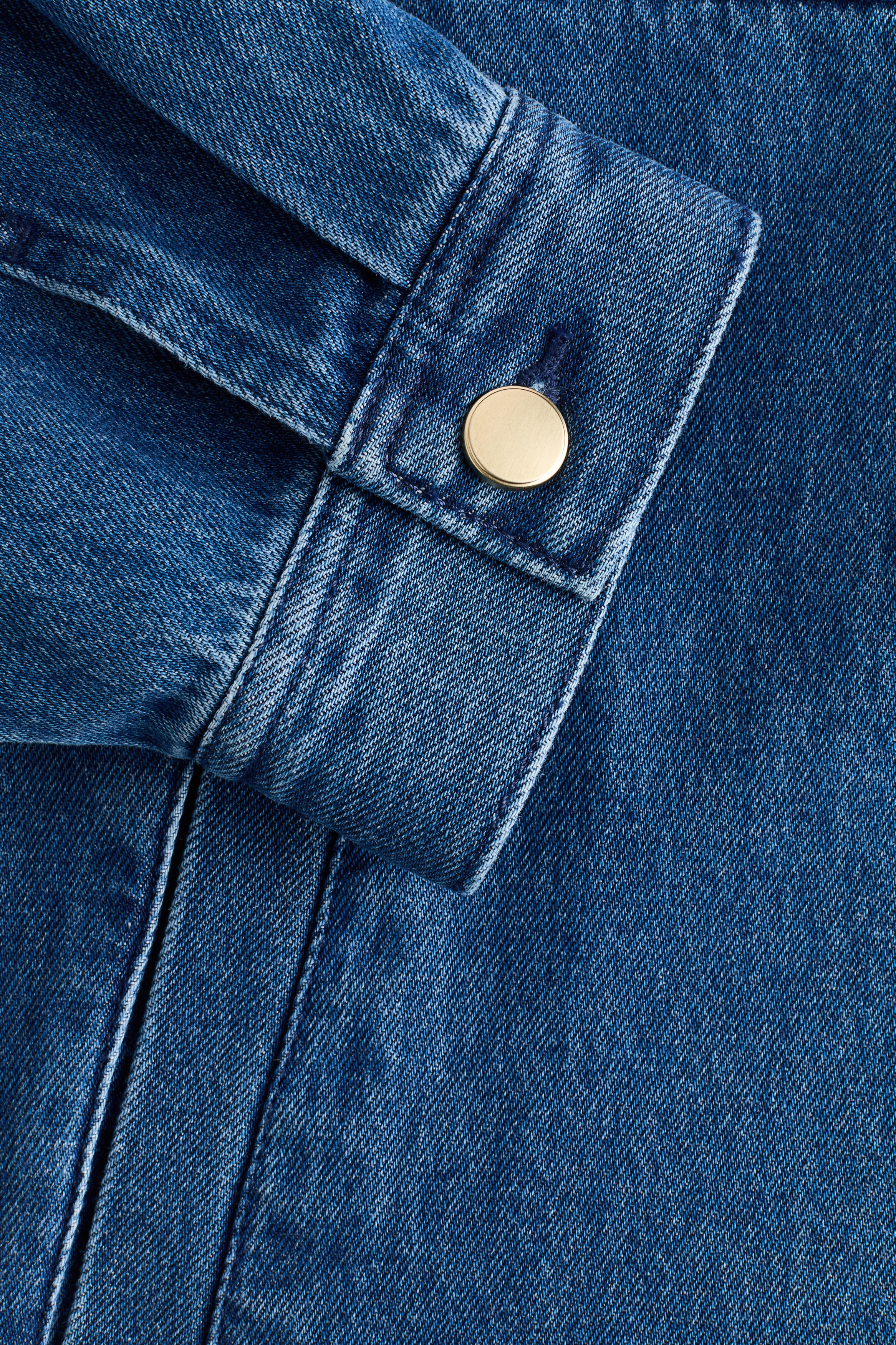 Corduroy-collar denim jacket