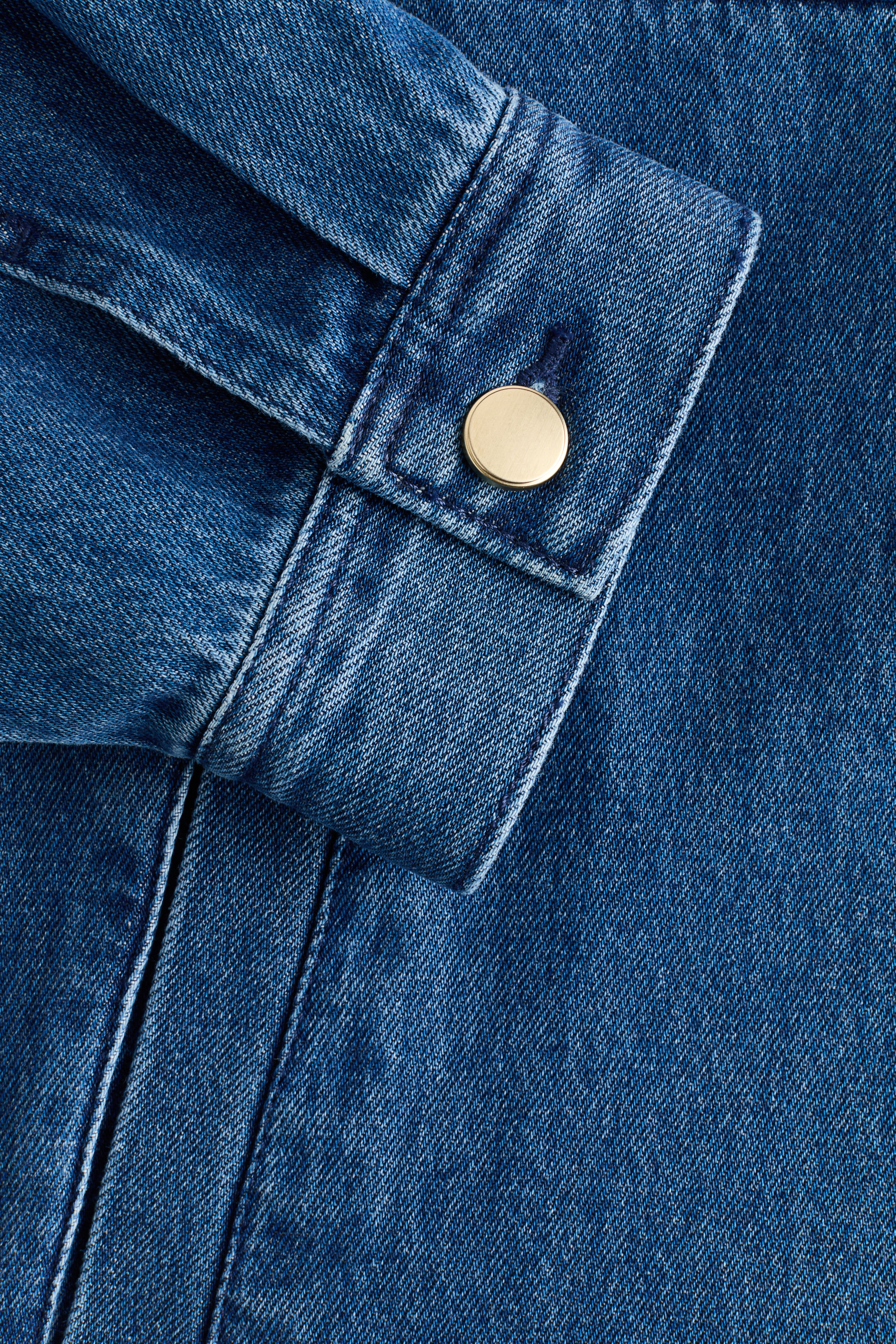Veste en denim avec col velours côtelé