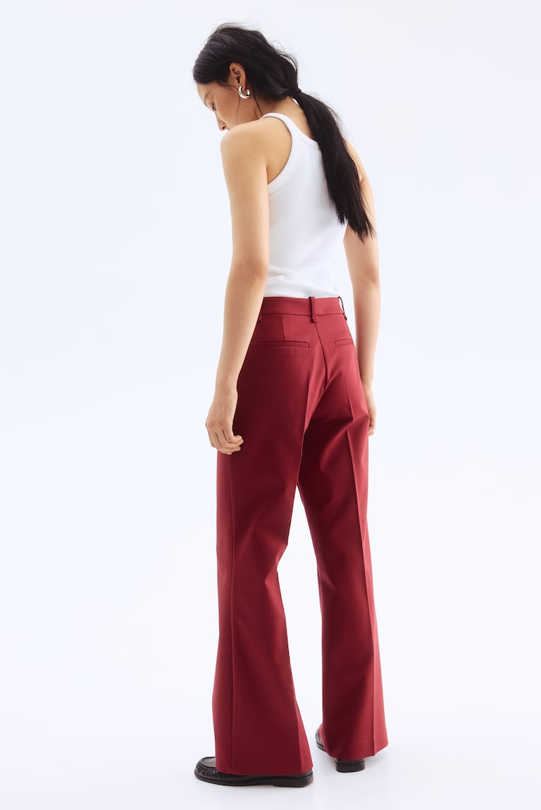 Pantaloni bootcut Rosso scuro DONNA H&M IT