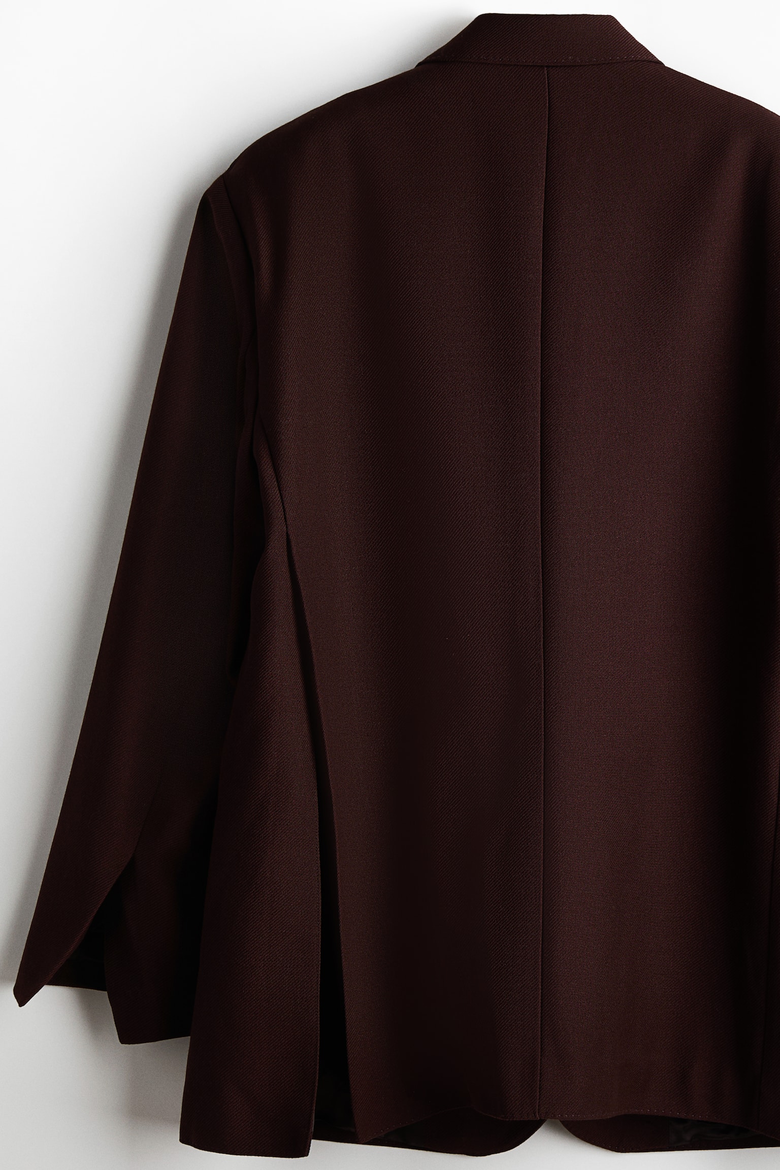 Wool-Blend Jacket - Burgundy/Gray melange - 5