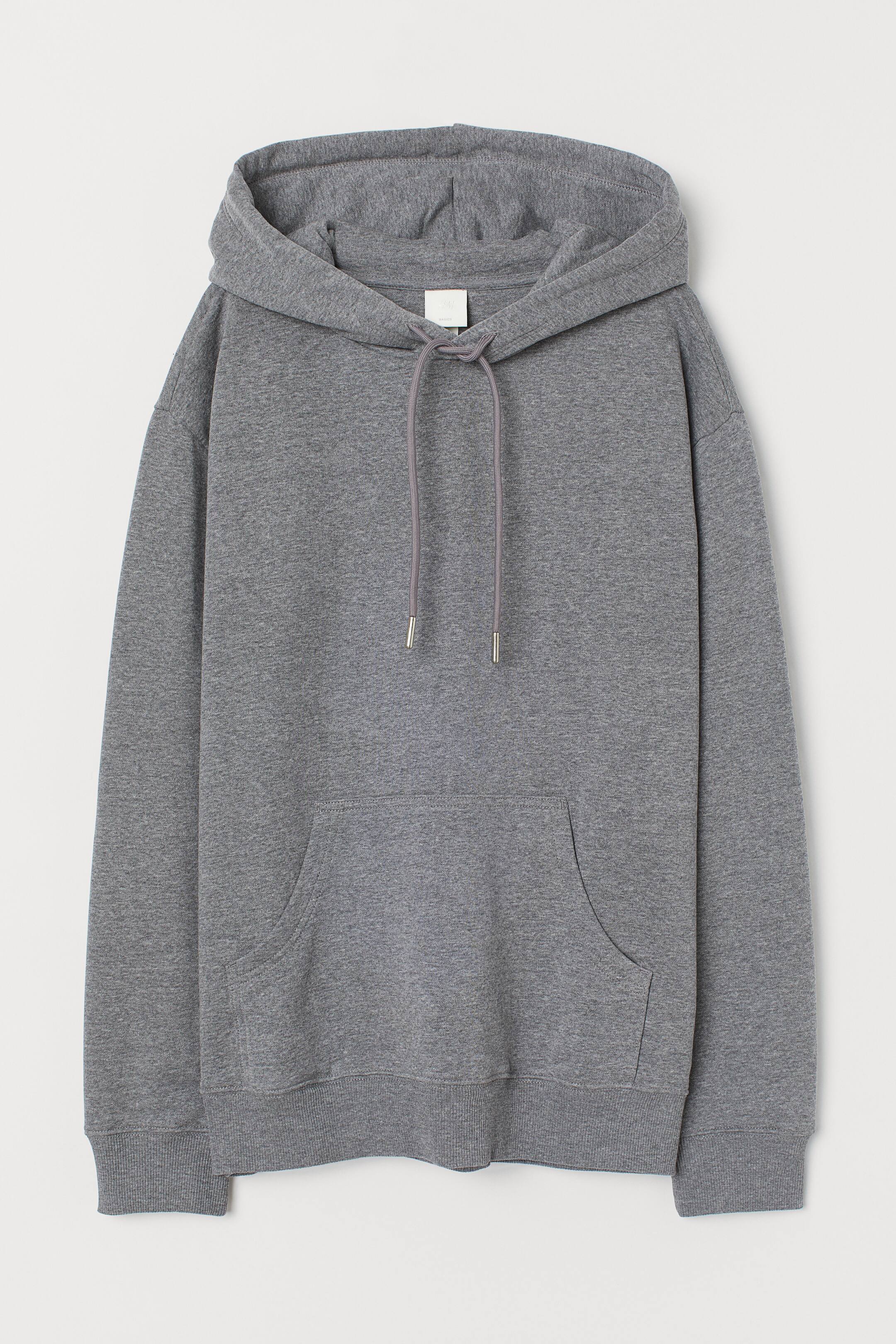 Hoodie - Long sleeve - Regular length - Gray melange - Ladies | H&M US