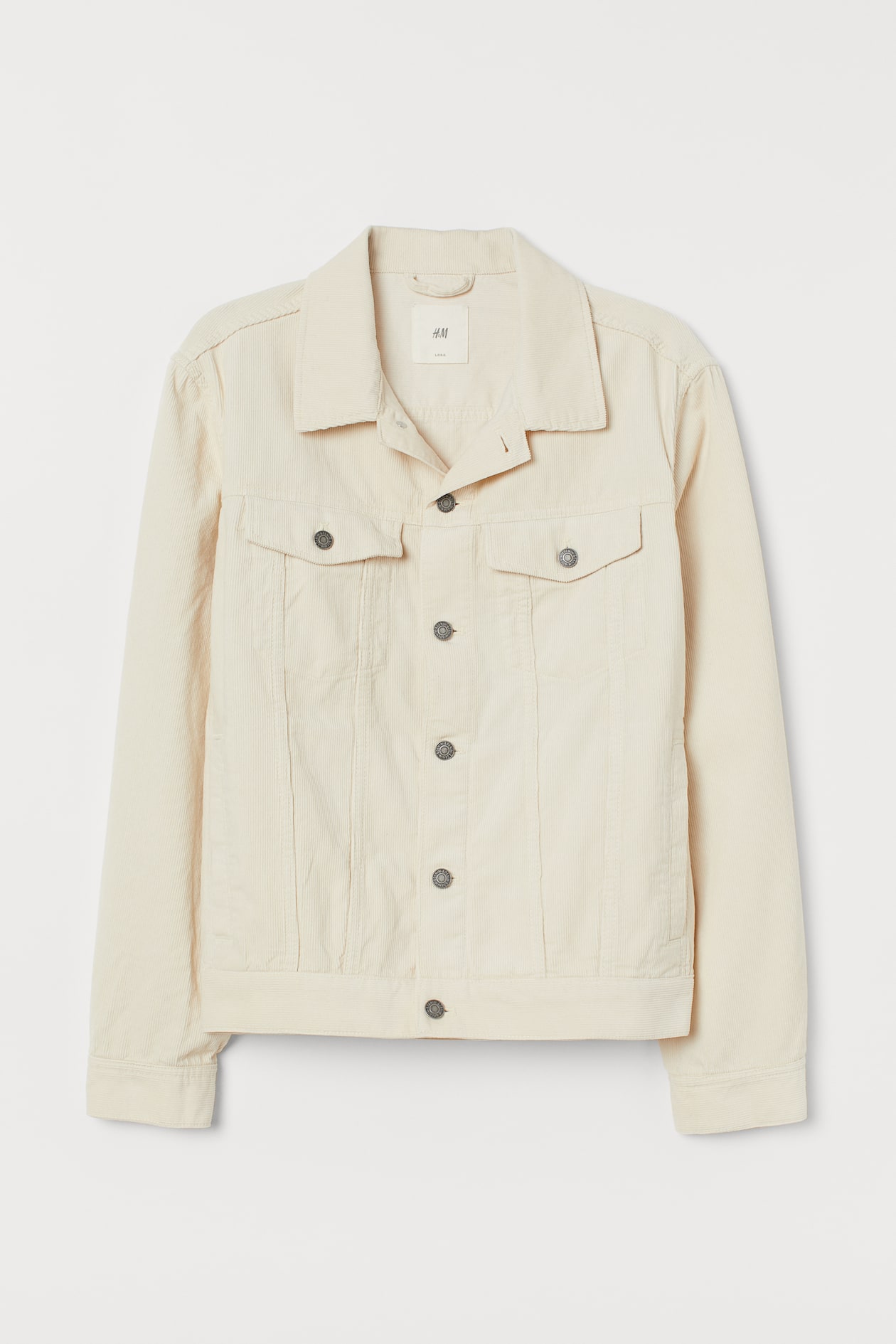 Corduroy Jacket - Long sleeve - Light beige - Men | H&M US