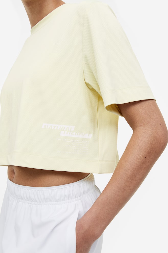 DryMove™ Cropped sports top - Light yellow/Natural Therapy/Dark purple - 3